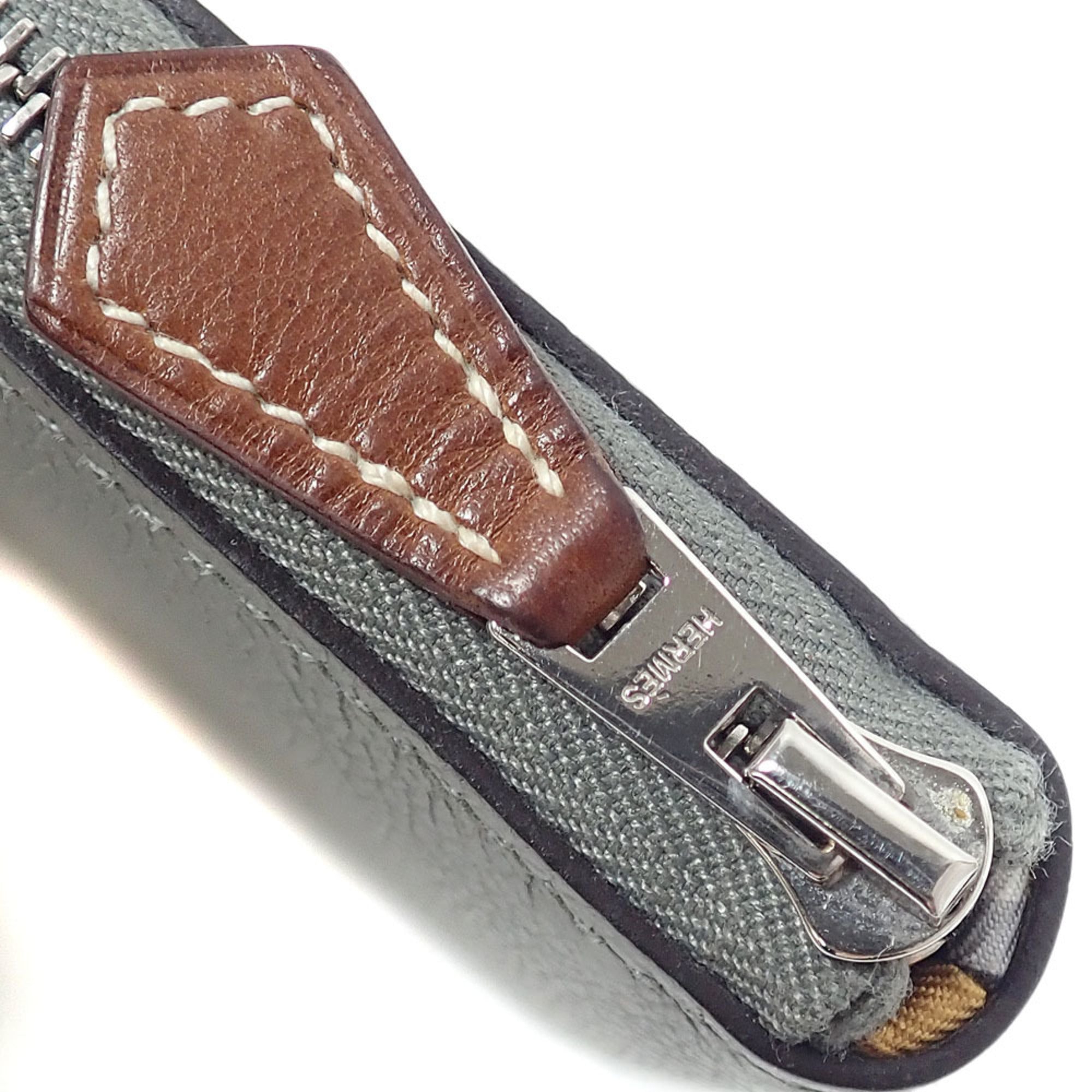Hermes Etain Leather Coin Purse/Coin Case (Pre-Owned)