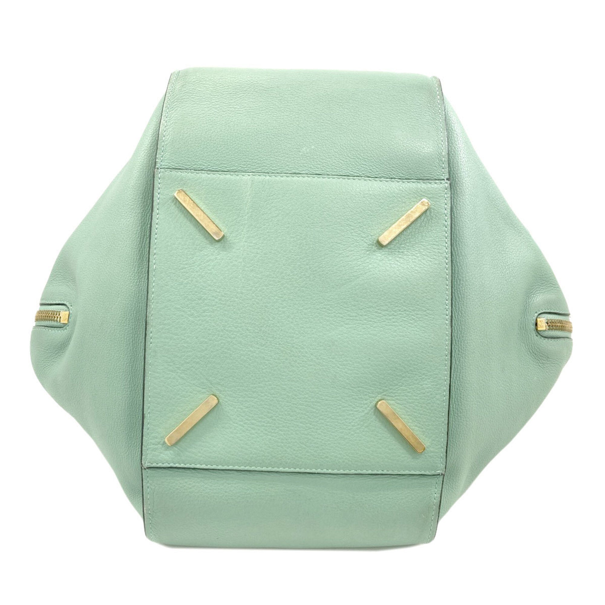 Loewe Light Green Leather Handbag Pouch (Pre-Owned)