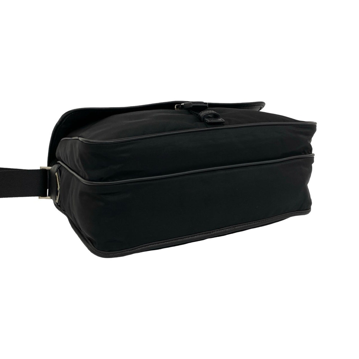 Prada Black Nylon Leather Shoulder Bag (Pre-Owned)