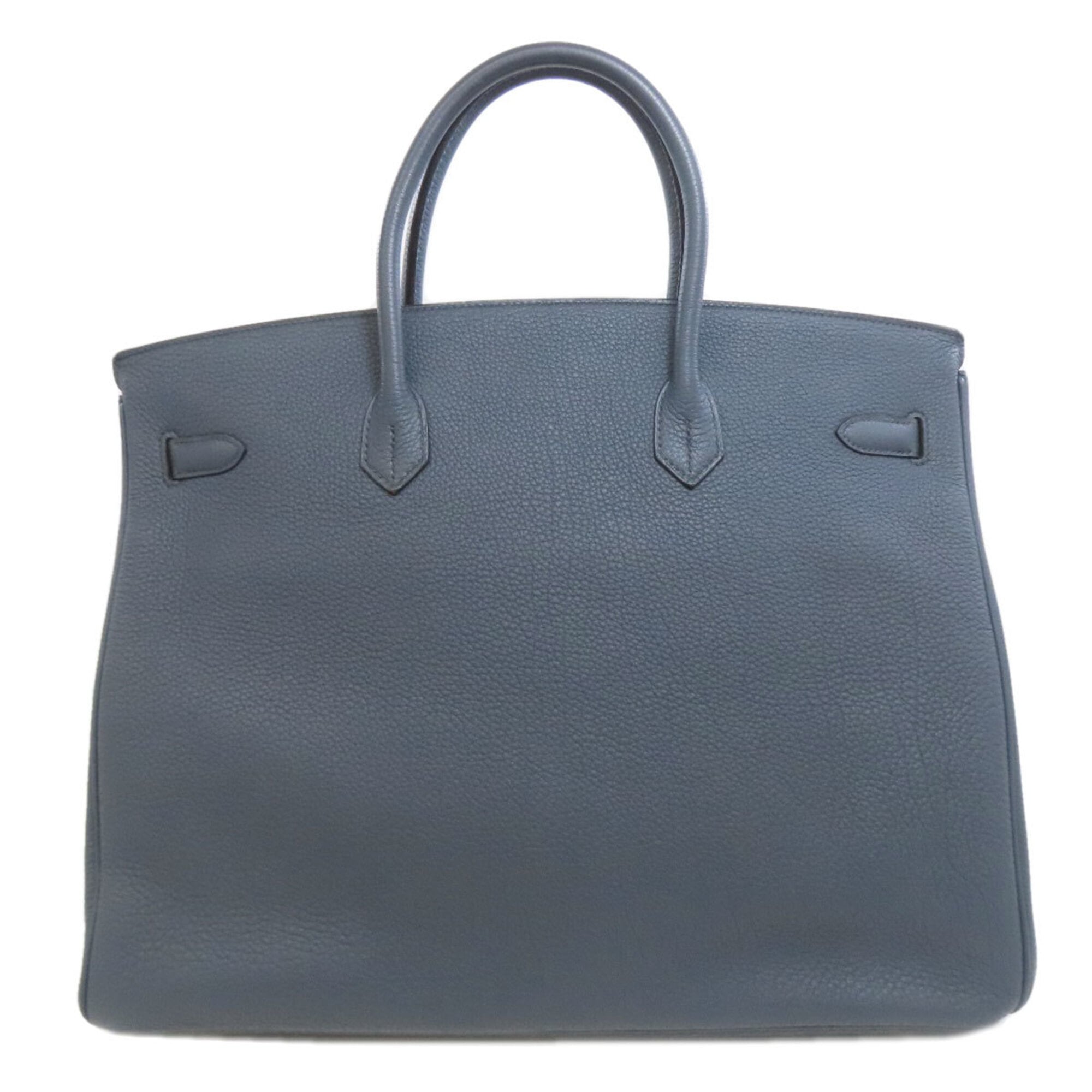 Hermes Blue Togo Leather Handbag (Pre-Owned)