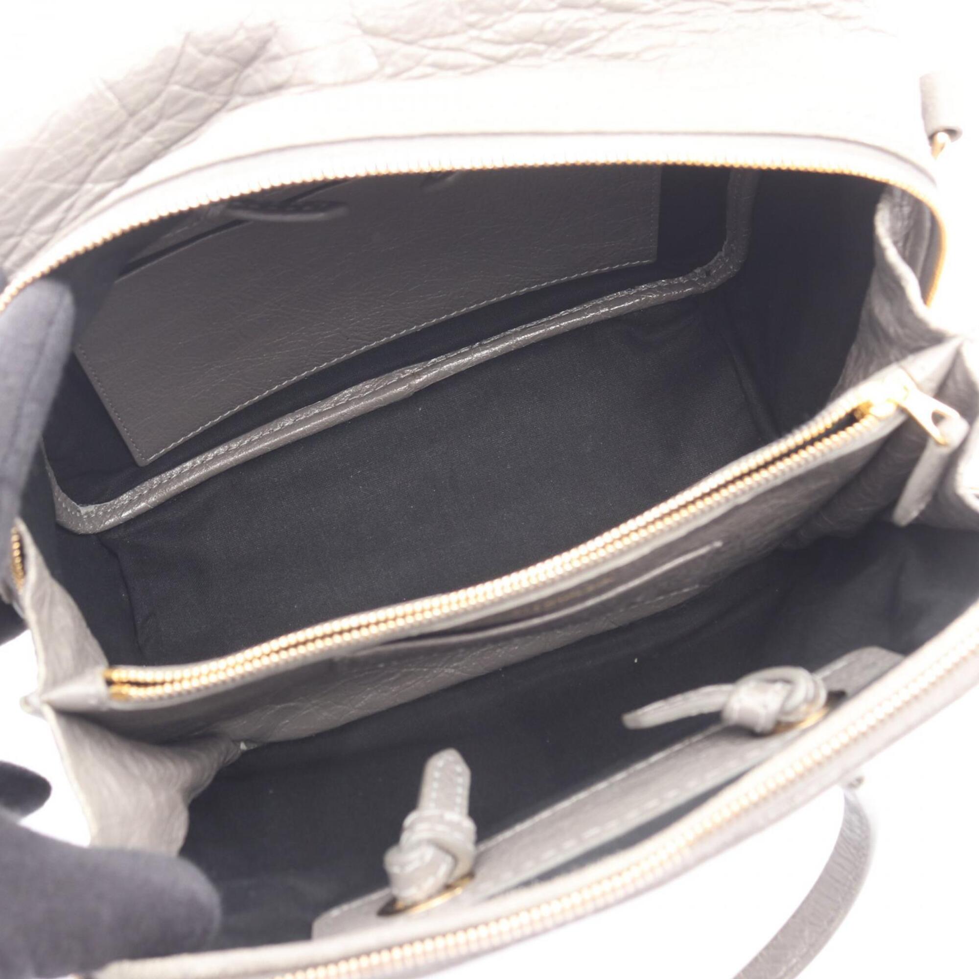 Balenciaga Gray Leather Handbag (Pre-Owned)