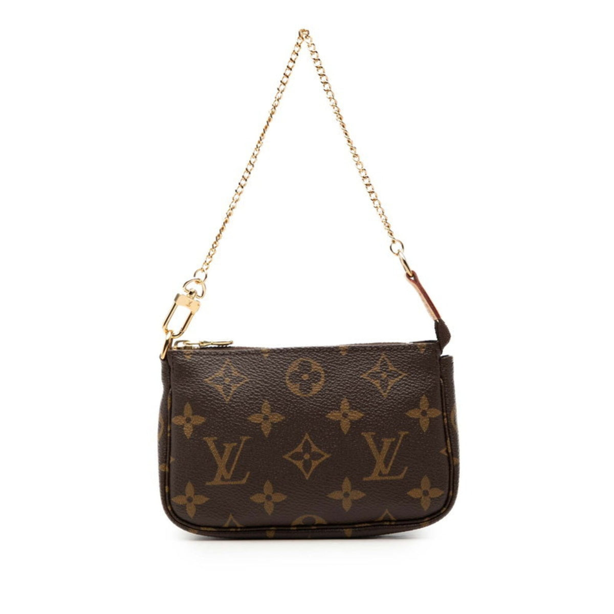 Louis Vuitton Brown Pvc Leather Handbag Pochette Pouch (Pre-Owned)