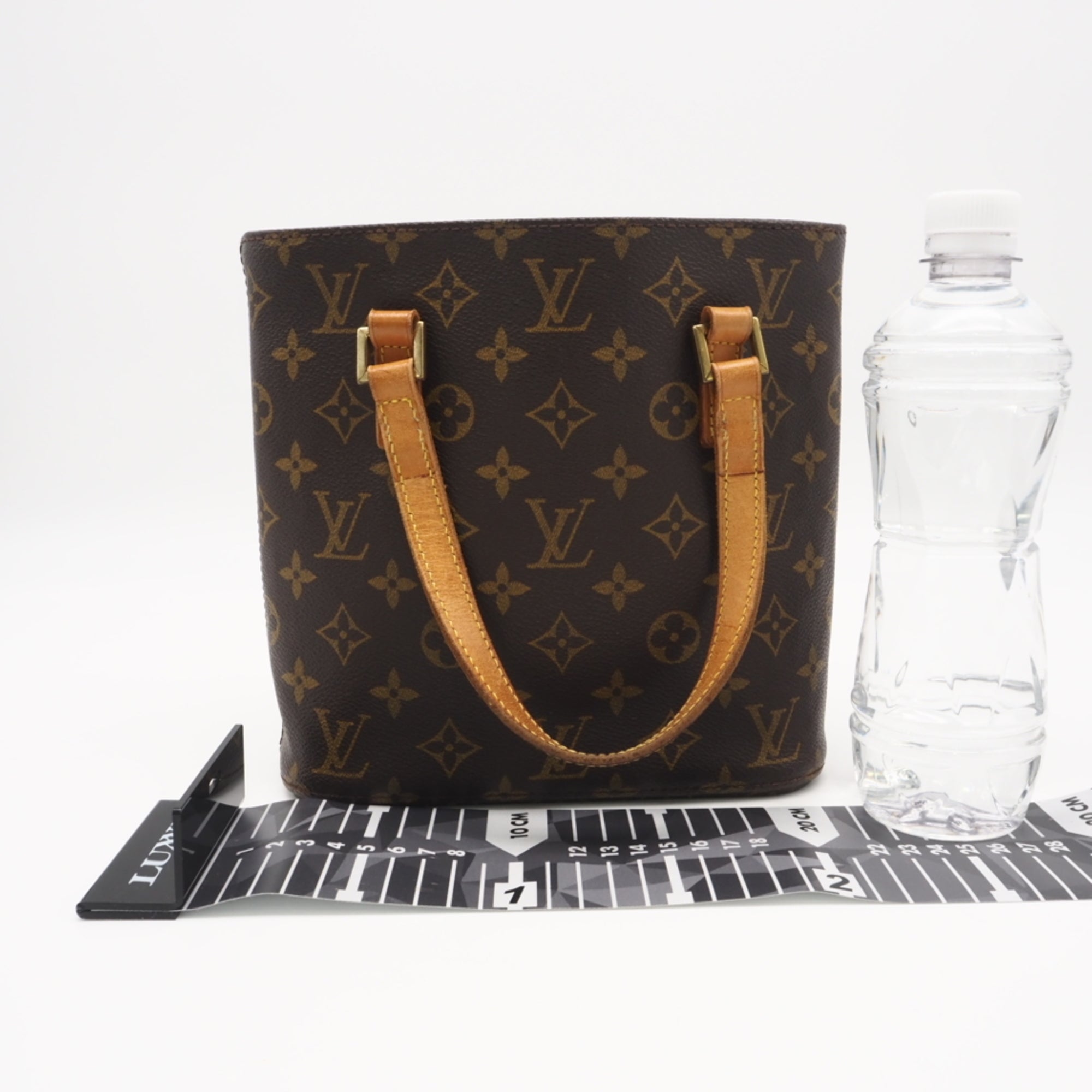 Louis Vuitton Monogram Beige Brown Coated Canvas Leather Handbag (Pre-Owned)