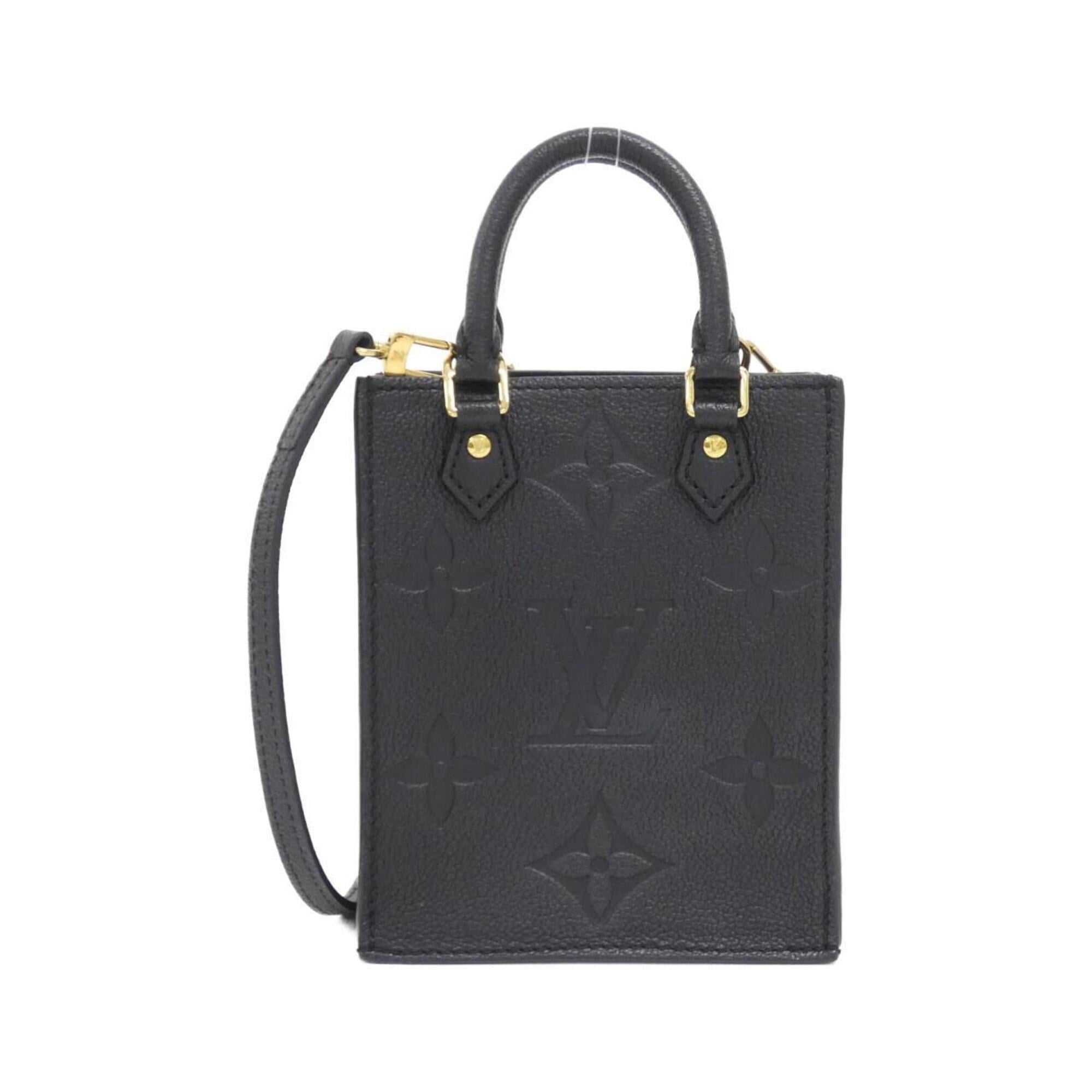 Louis Vuitton Black Leather Handbag (Pre-Owned)