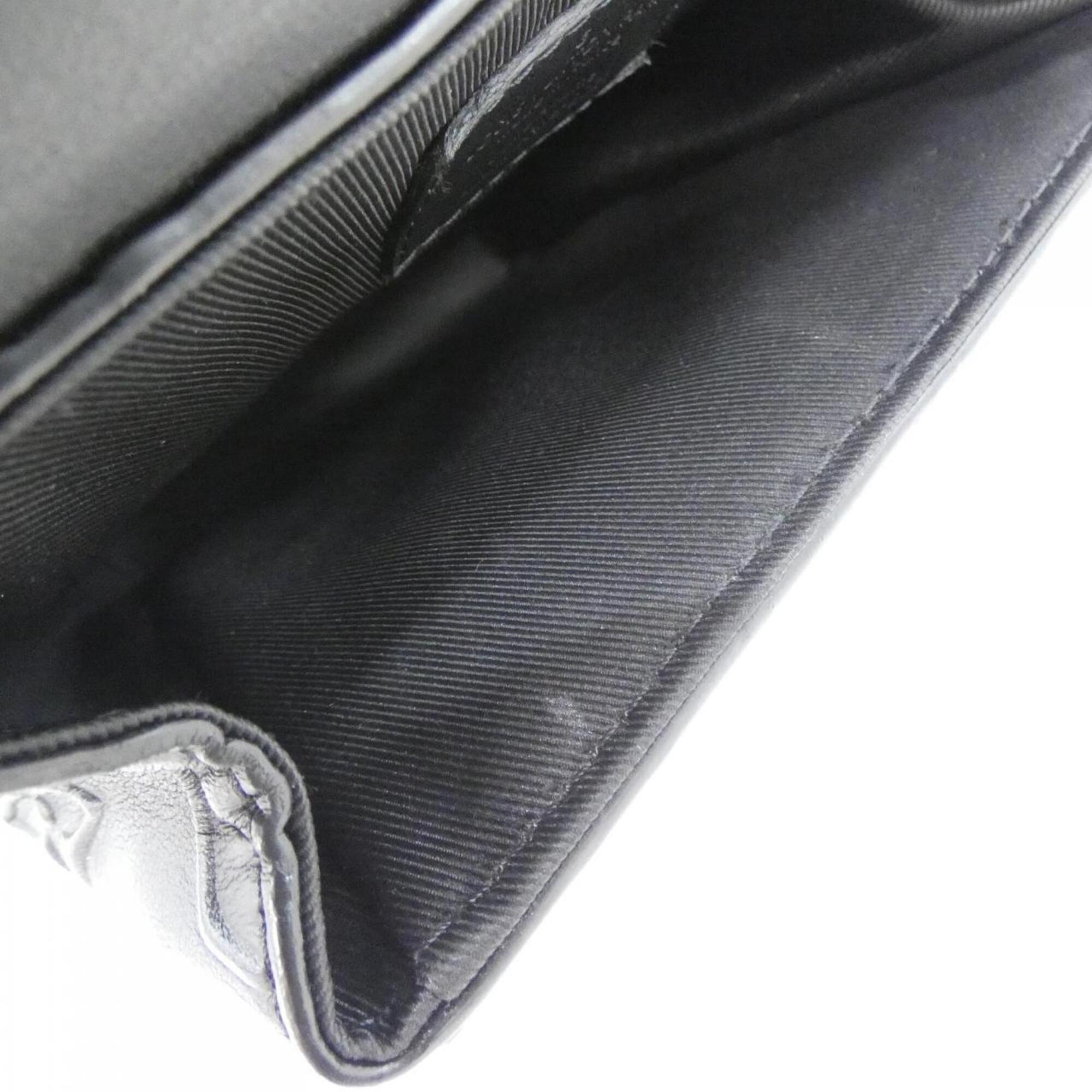 Louis Vuitton Monogram Black Leather Shoulder Bag (Pre-Owned)