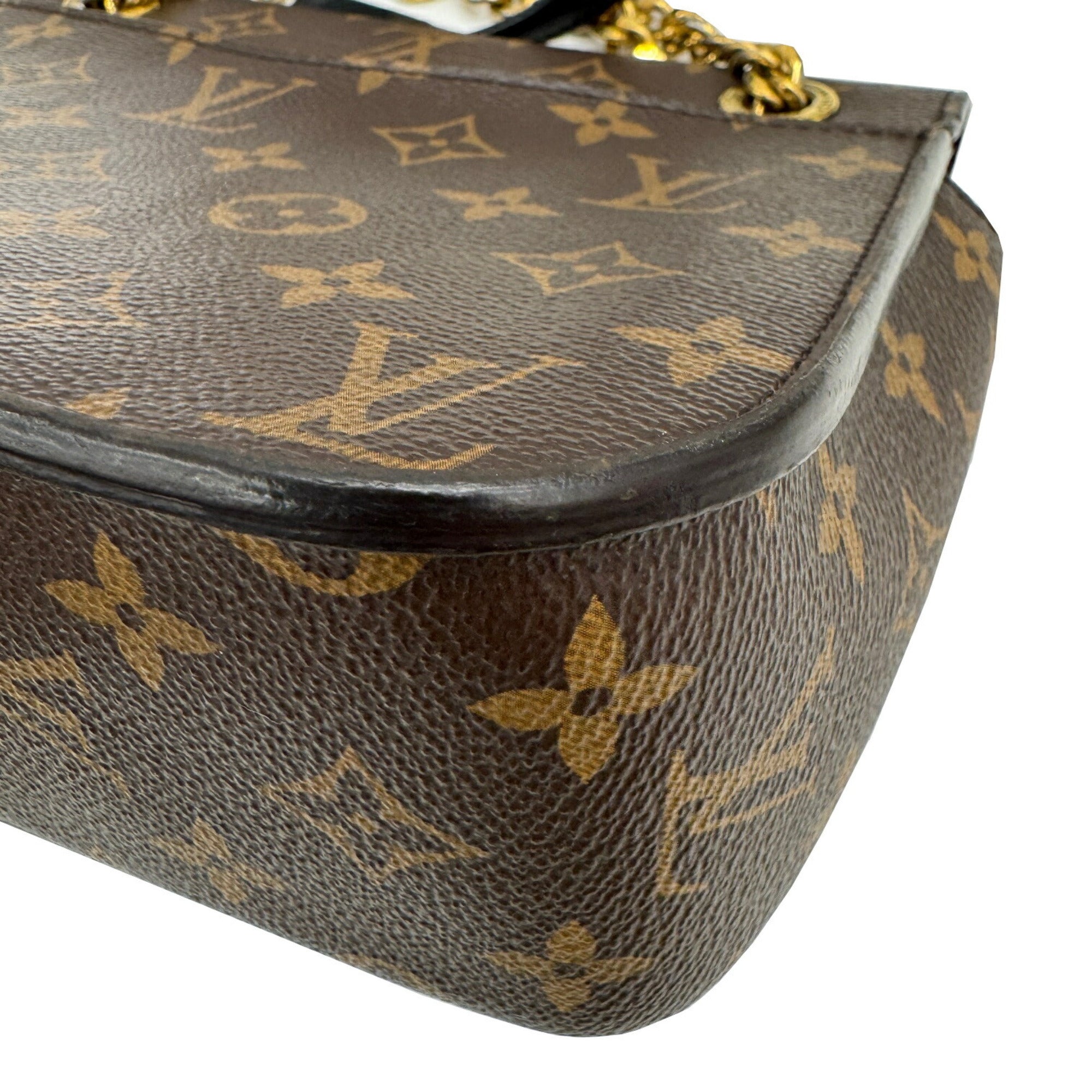 Louis Vuitton Monogram Black Brown Monogram Leather Shoulder Bag (Pre-Owned)