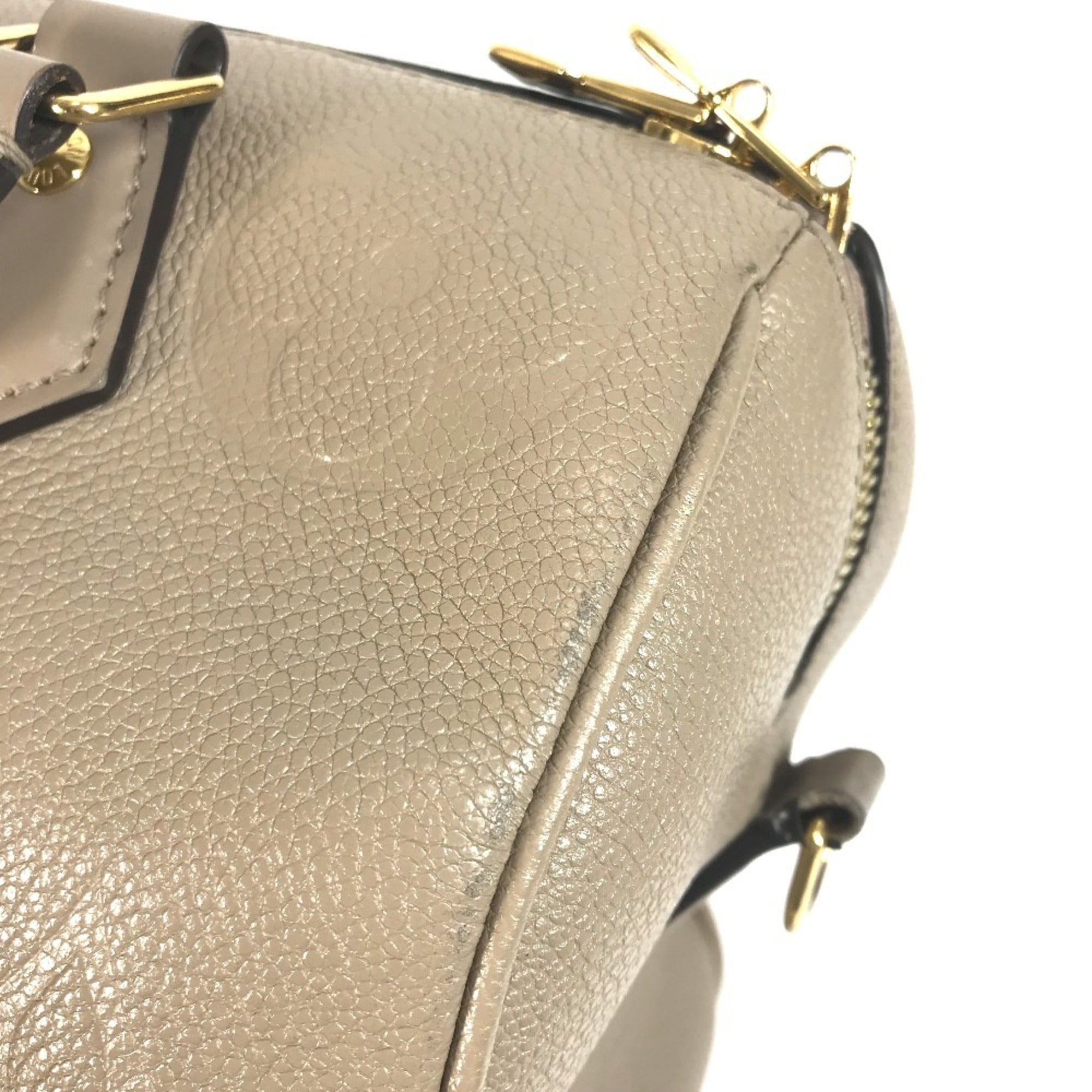 Louis Vuitton Beige Tourterelle Monogram Empreinte Boston Bag Handbag Shoulder Bag (Pre-Owned)