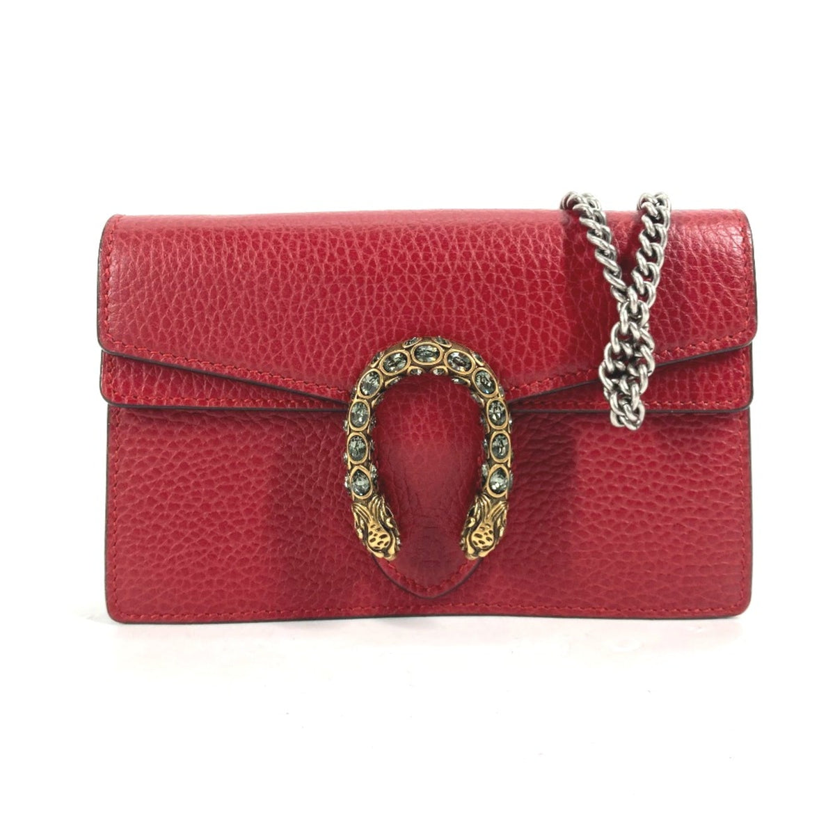 Gucci Red Leather Shoulder Bag (Pre-Owned)
