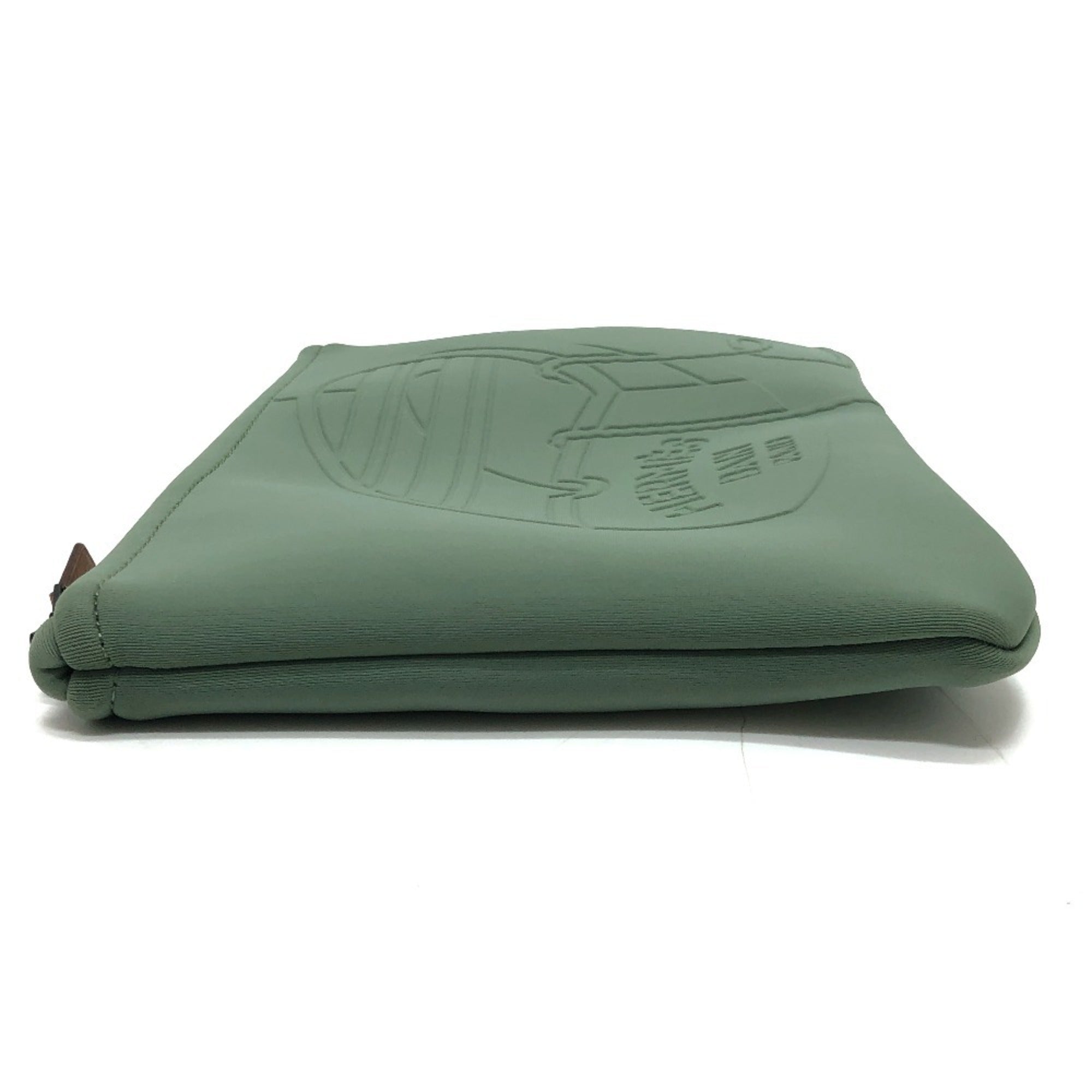 Hermes Khaki Nylon Handbag Pouch (Pre-Owned)