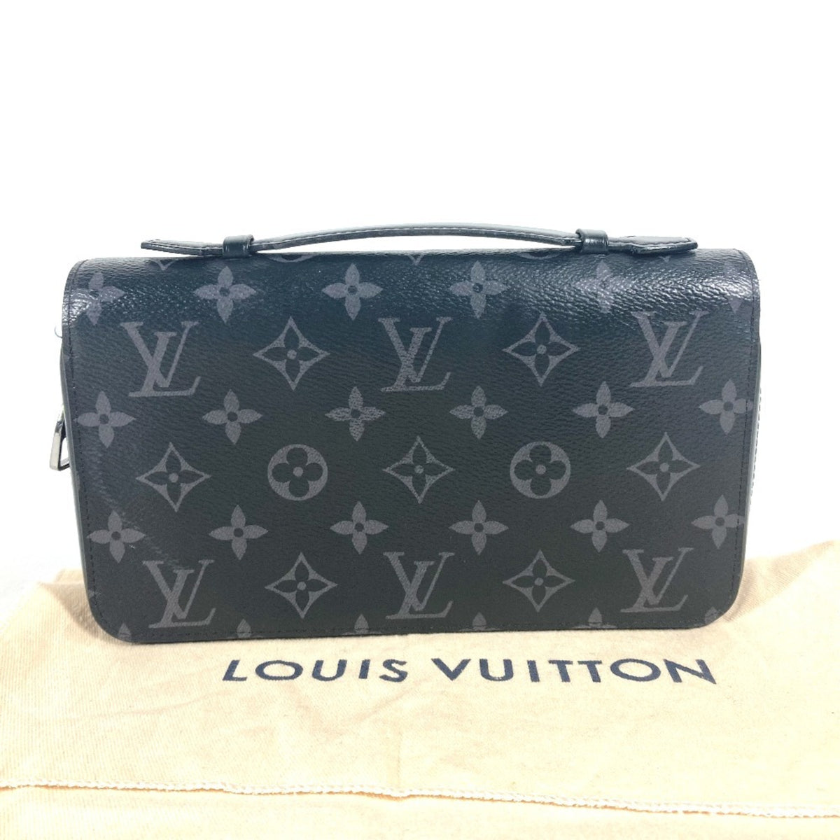 Louis Vuitton Monogram Eclipse Black Monogram Eclipse Long Wallet (Bi-Fold) (Pre-Owned)