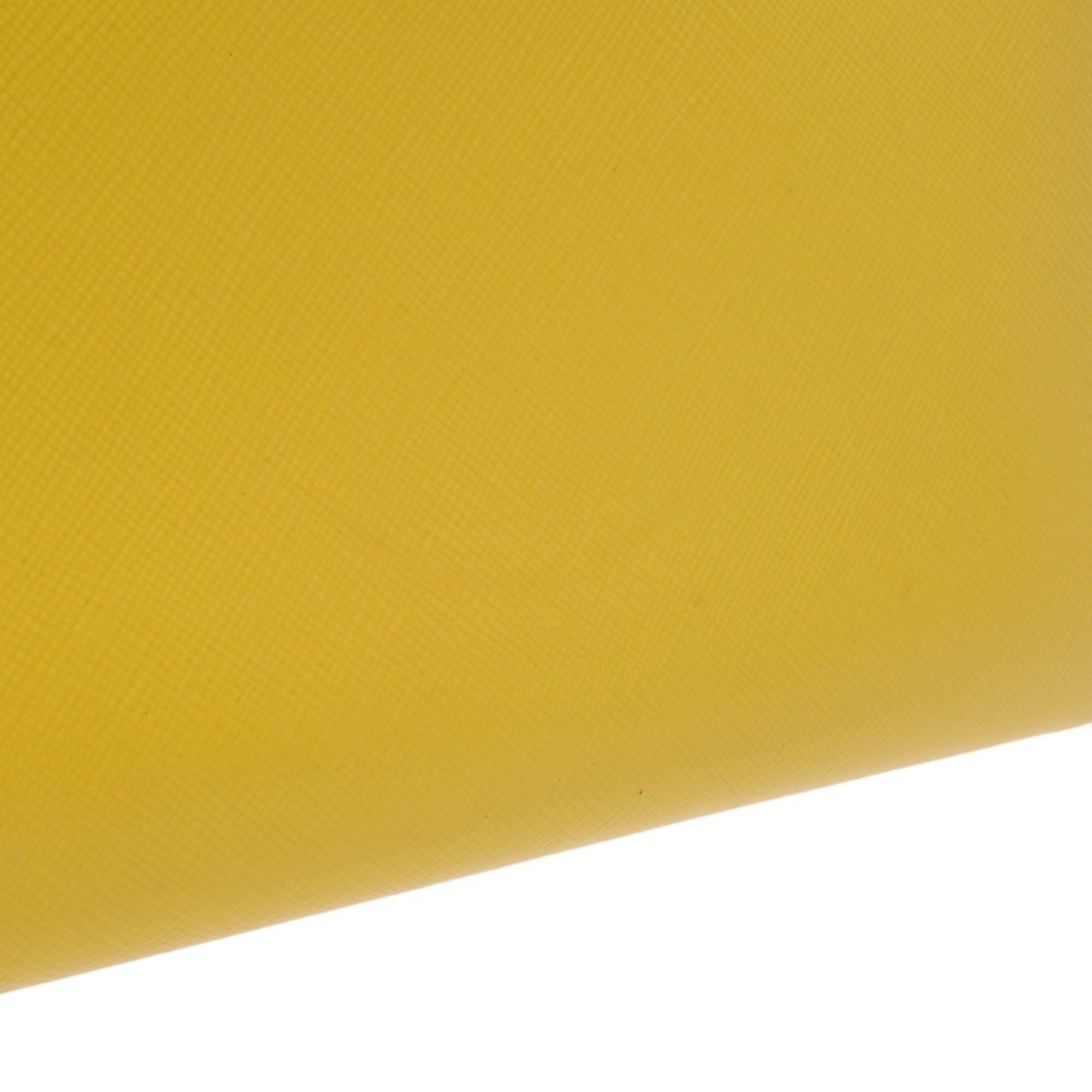 Prada Yellow Leather Shoulder Bag (Pre-Owned)