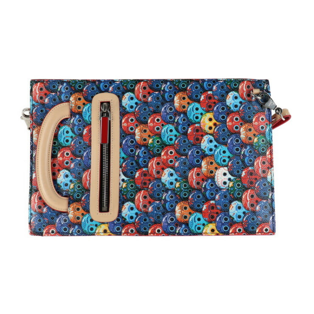Christian Louboutin Multi-Color Leather Clutch Bag Handbag (Pre-Owned)