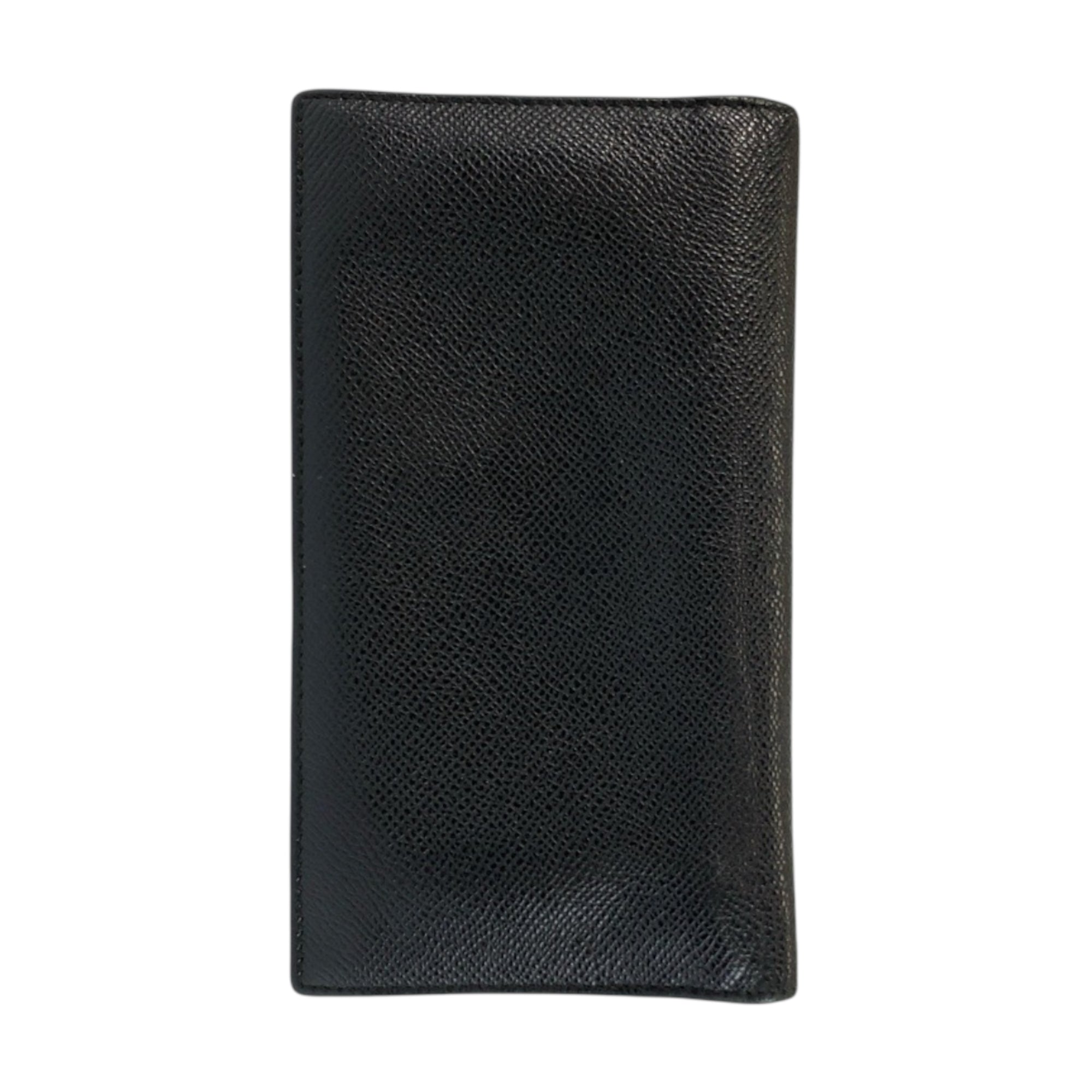 Bvlgari Black Blue Leather Long Wallet (Bi-Fold) (Pre-Owned)