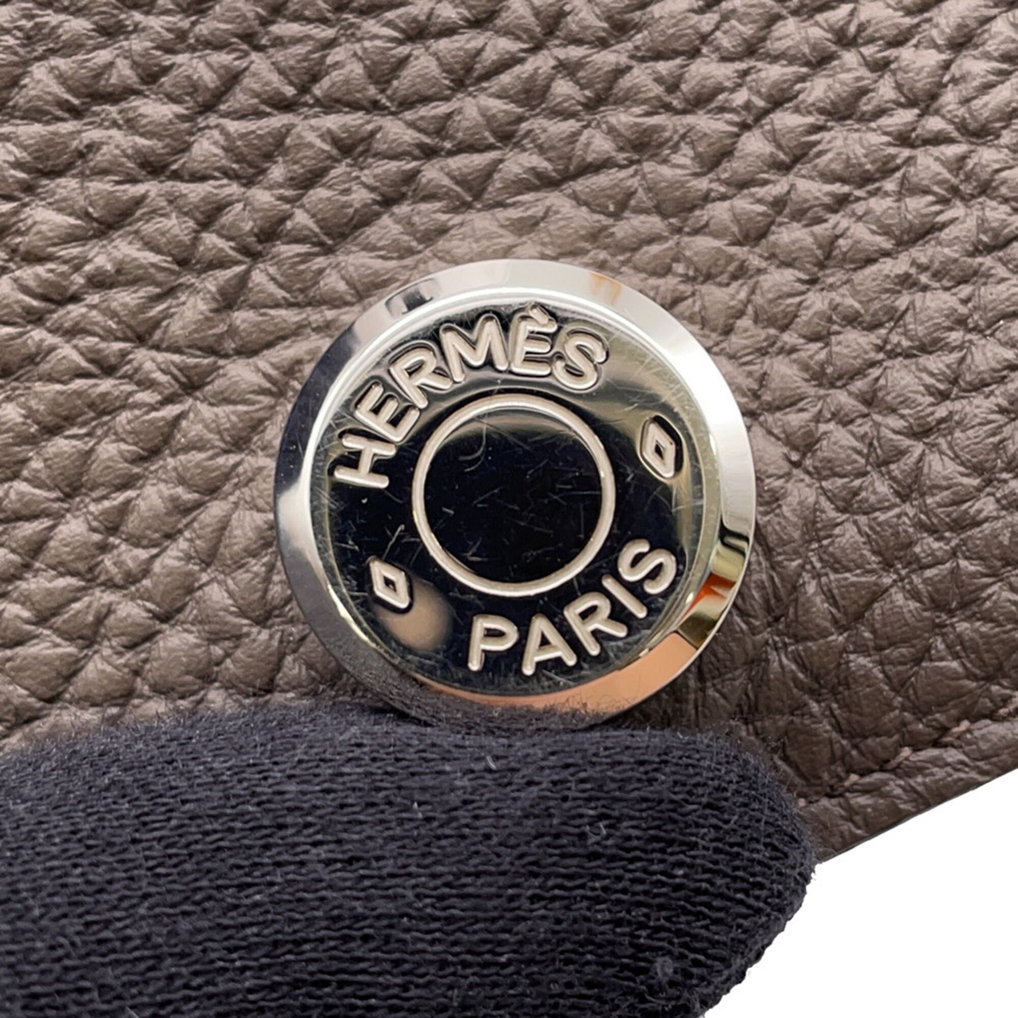 Hermes Dogon Etain Togo Leather Coin Purse/Coin Case (Pre-Owned)