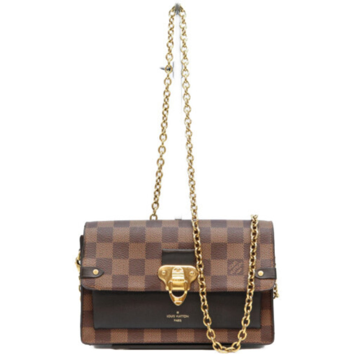 Louis Vuitton Black Brown Damier Canvas Shoulder Bag (Pre-Owned)
