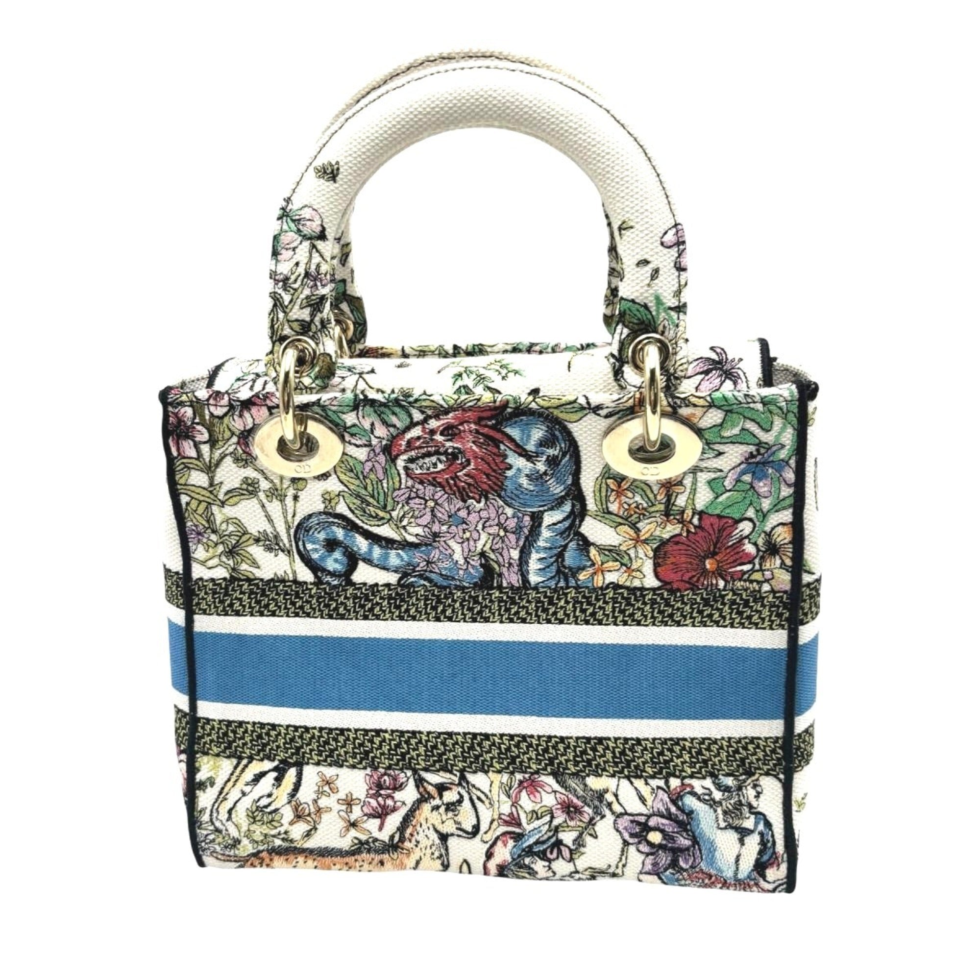 Christian Dior Lady Dior Multi-Color Canvas Handbag (Pre-Owned)