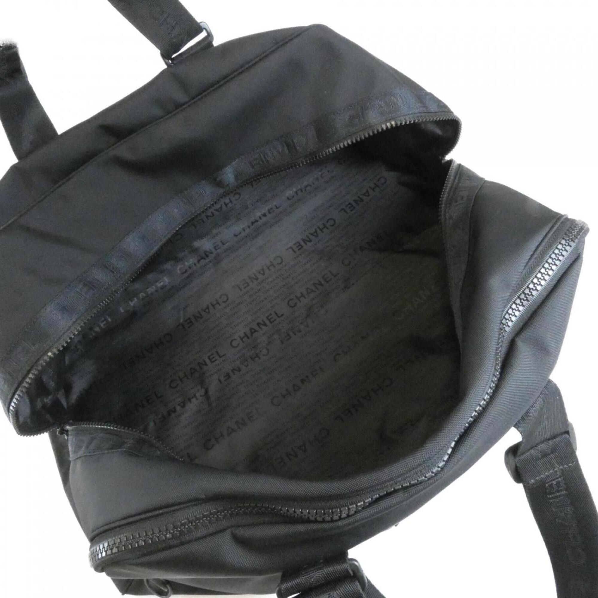 Chanel Black Canvas Shoulder Bag (Pre-Owned)