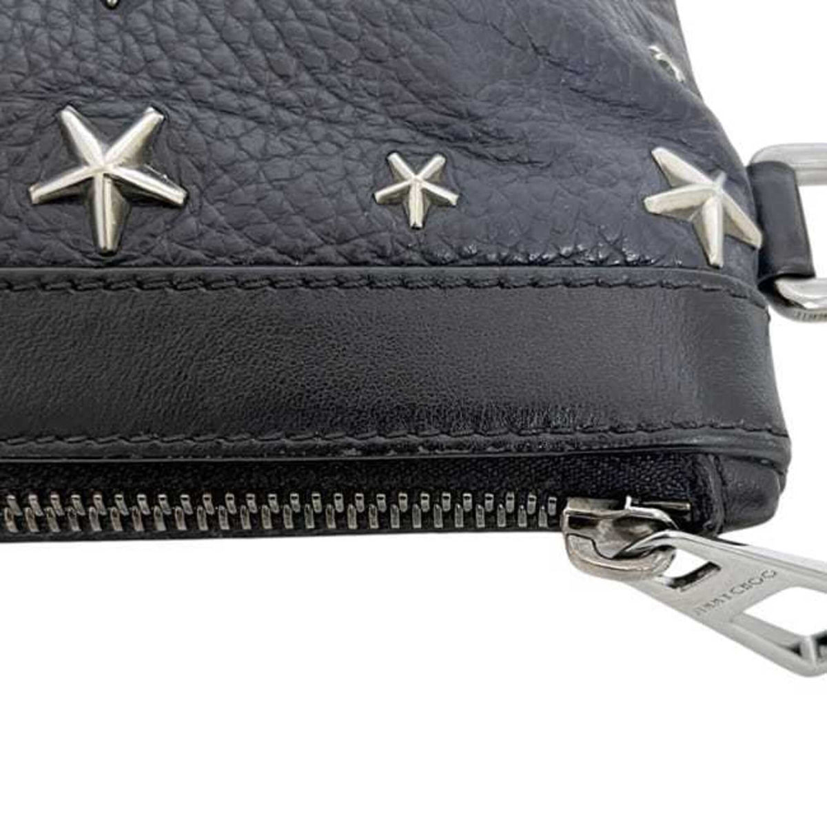 Jimmy Choo Black Leather Clutch Bag (Pre-Owned)