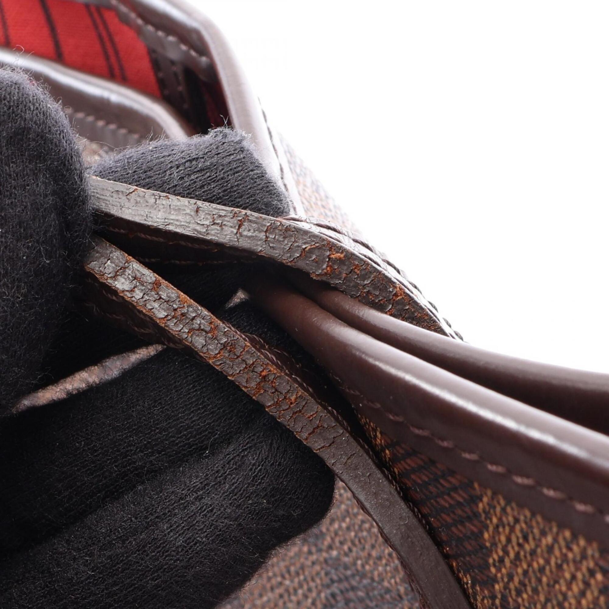 Louis Vuitton Brown Ebene Coated Canvas Leather Handbag Pouch Tote Bag (Pre-Owned)