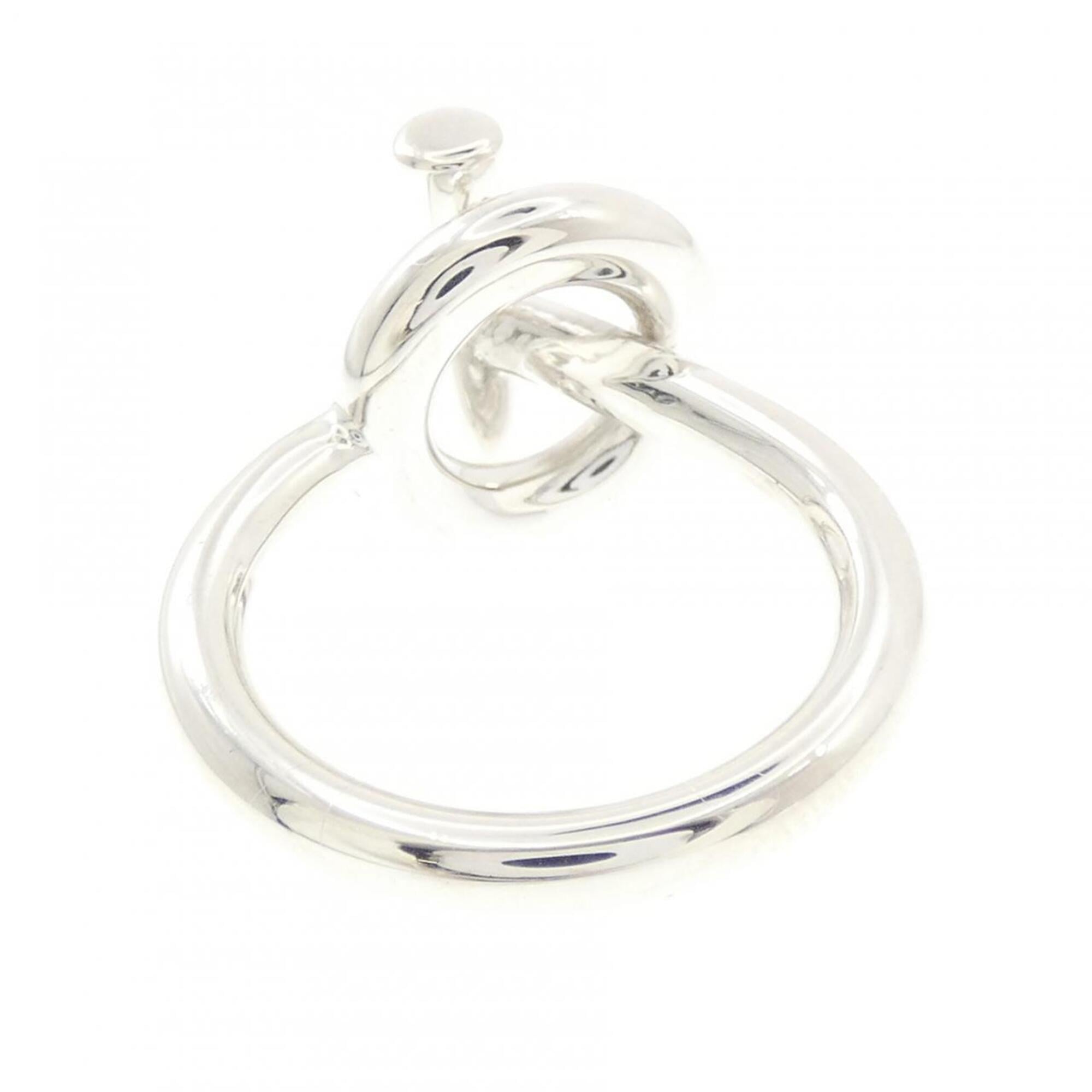 Hermes Silver 925 Band Ring (Pre-Owned)