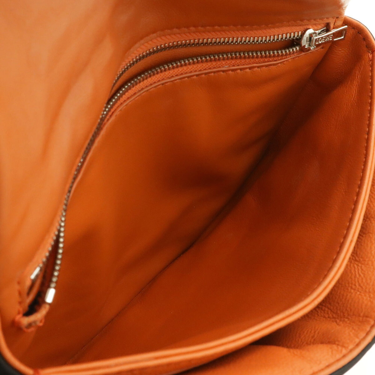 Loewe Black Orange Nylon Handbag Shoulder Bag (Pre-Owned)