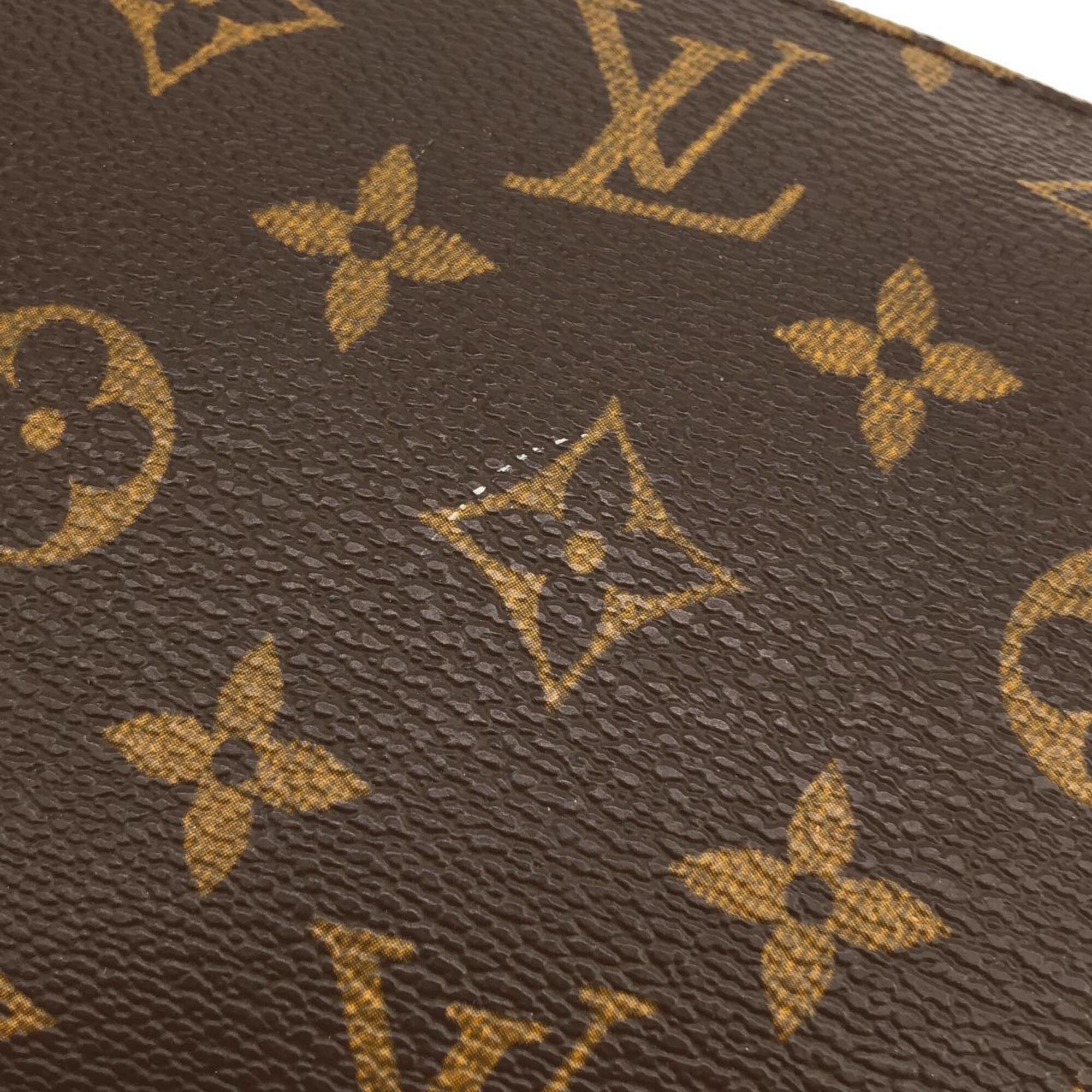 Louis Vuitton Marron Coated Canvas Pochette Pouch (Pre-Owned)