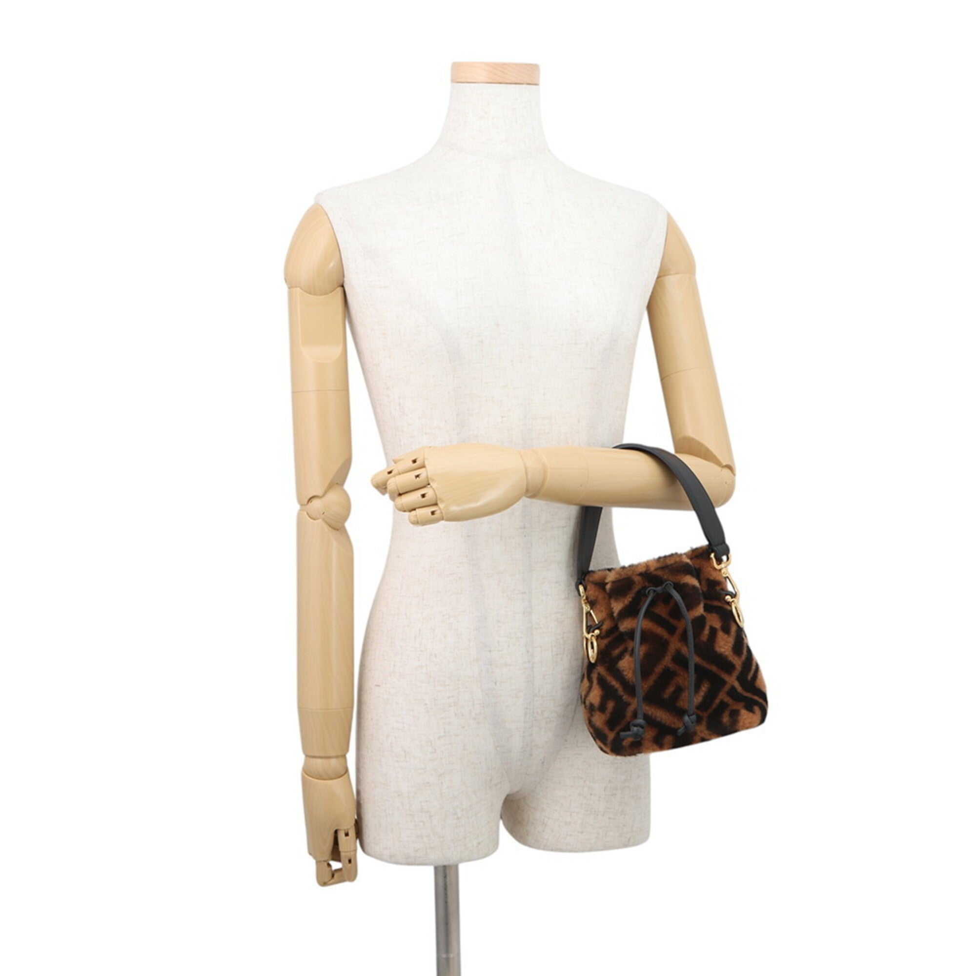 Fendi Brown Dark Brown Leather Handbag Shoulder Bag (Pre-Owned)
