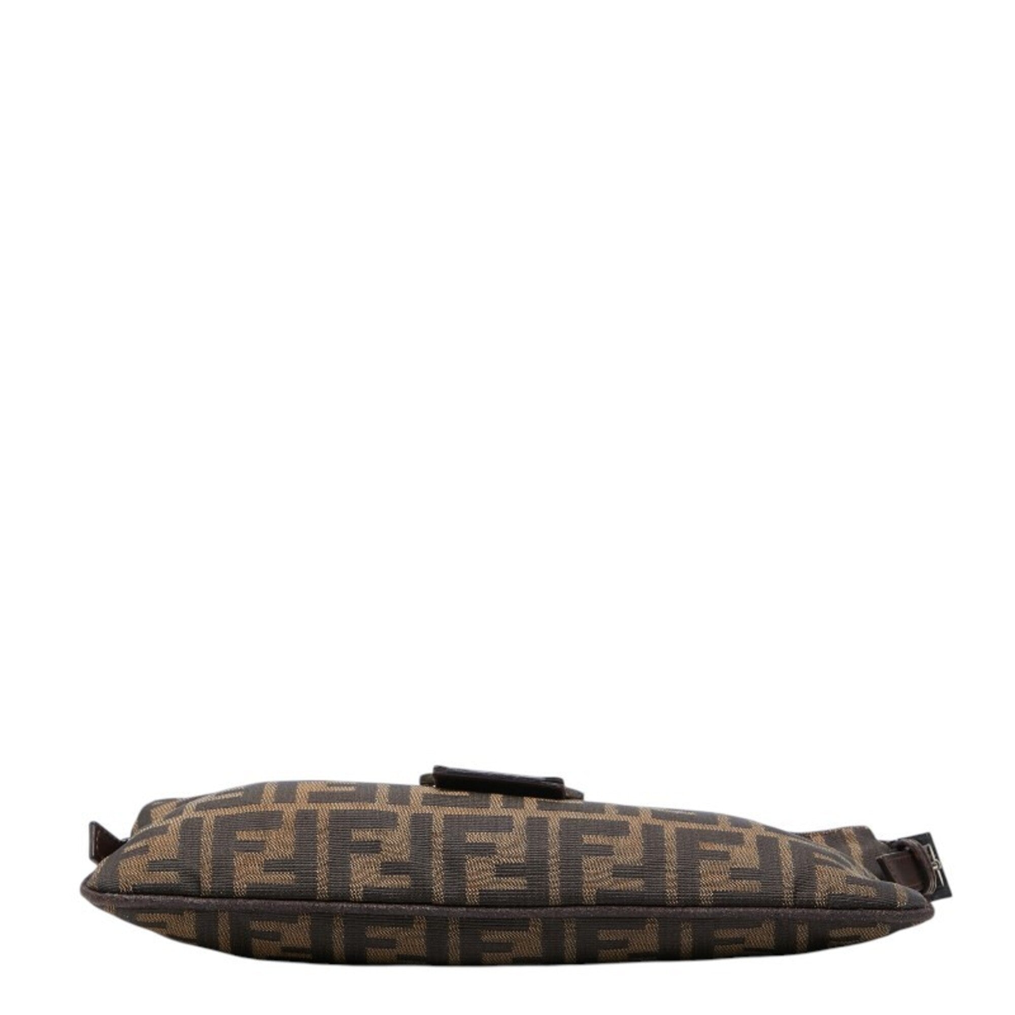 Fendi Brown Canvas Leather Shoulder Bag (Pre-Owned)