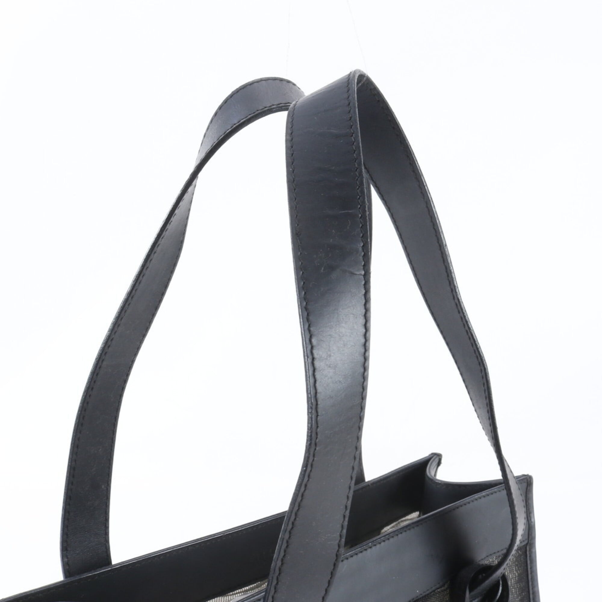 Gucci Black Mesh Handbag Tote Bag (Pre-Owned)