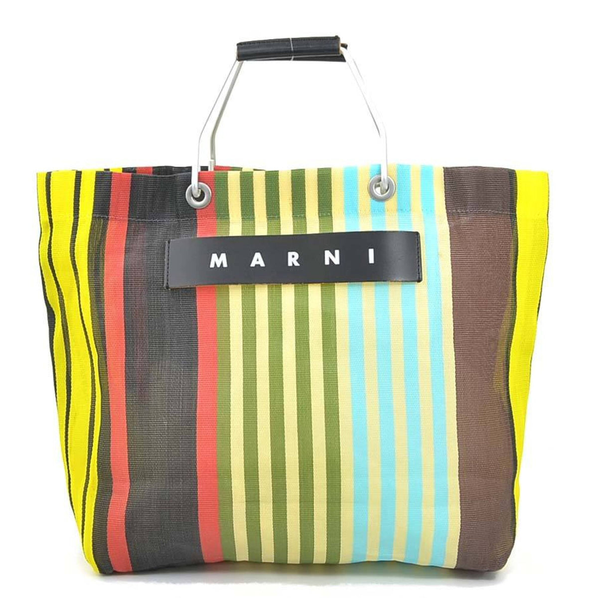 Marni Multi-Color Nylon Leather Aluminum Handbag (Pre-Owned)