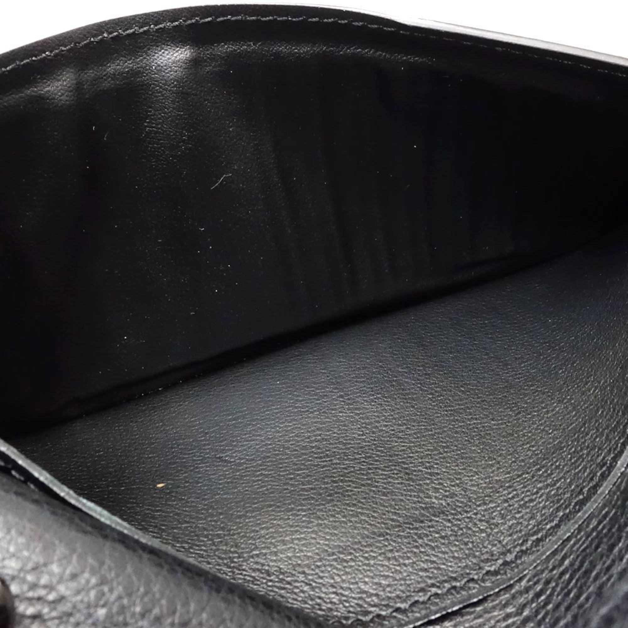Louis Vuitton Noir Leather Long Wallet (Bi-Fold) (Pre-Owned)
