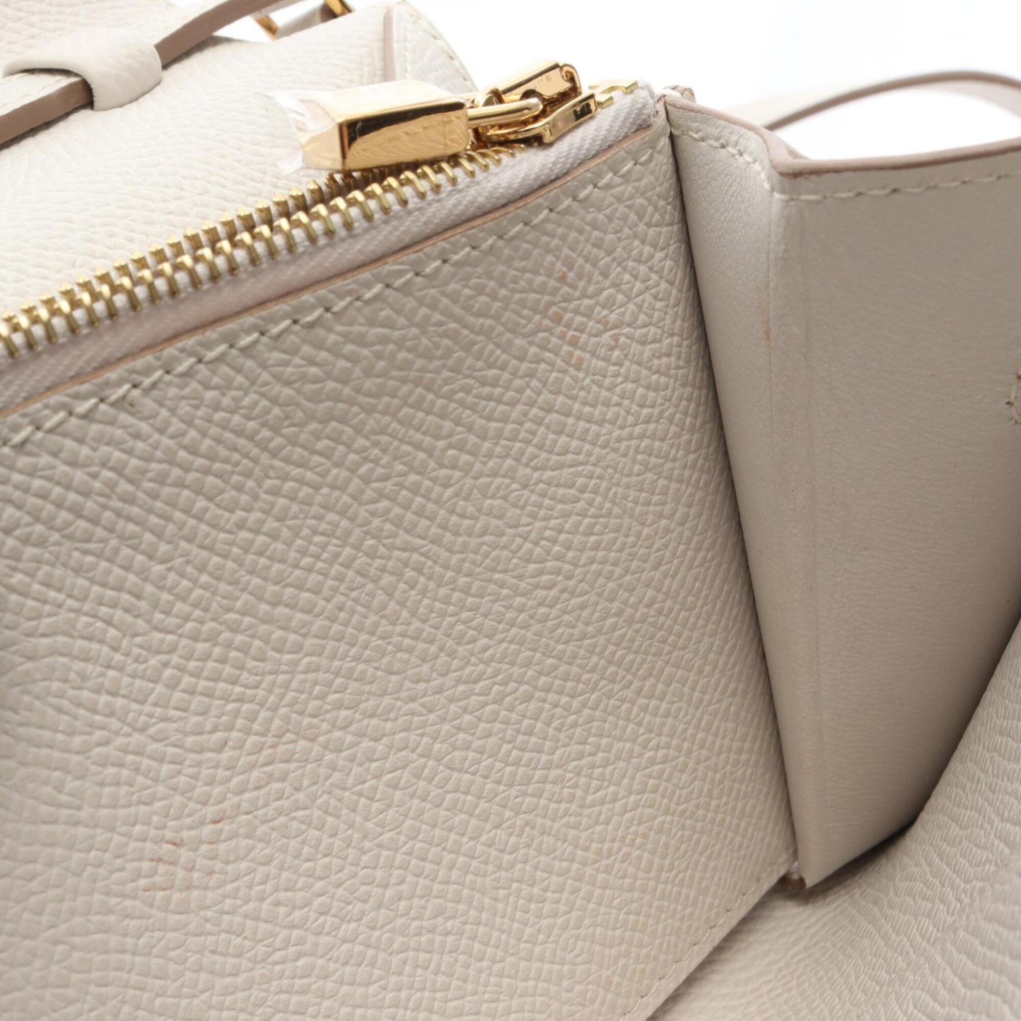 Hermes White Epsom Leather Handbag Shoulder Bag (Pre-Owned)