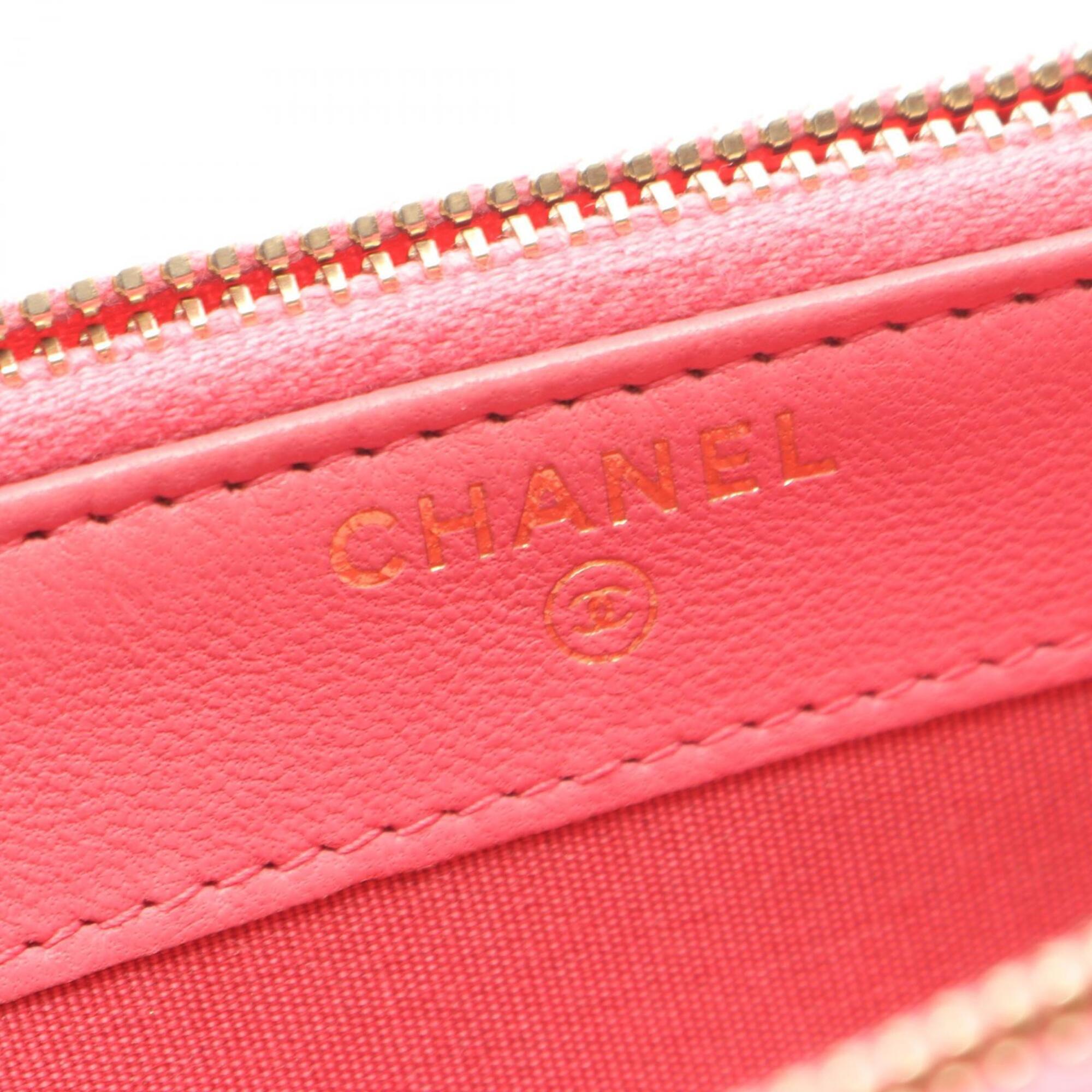 Chanel Pink Leather Handbag Shoulder Bag (Pre-Owned)