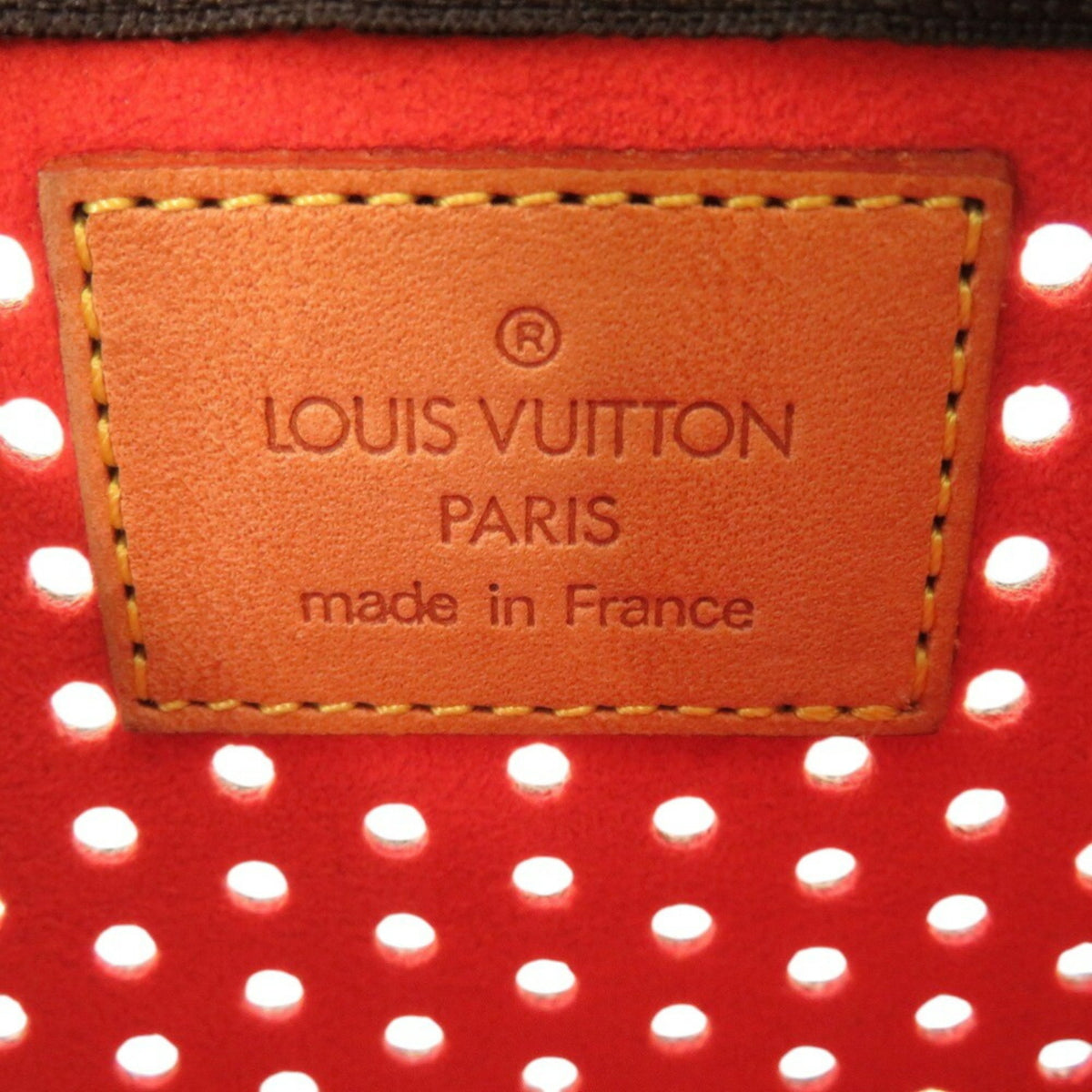 Louis Vuitton Lv Orange Monogram Monogram Perforated Pochette Pouch (Pre-Owned)