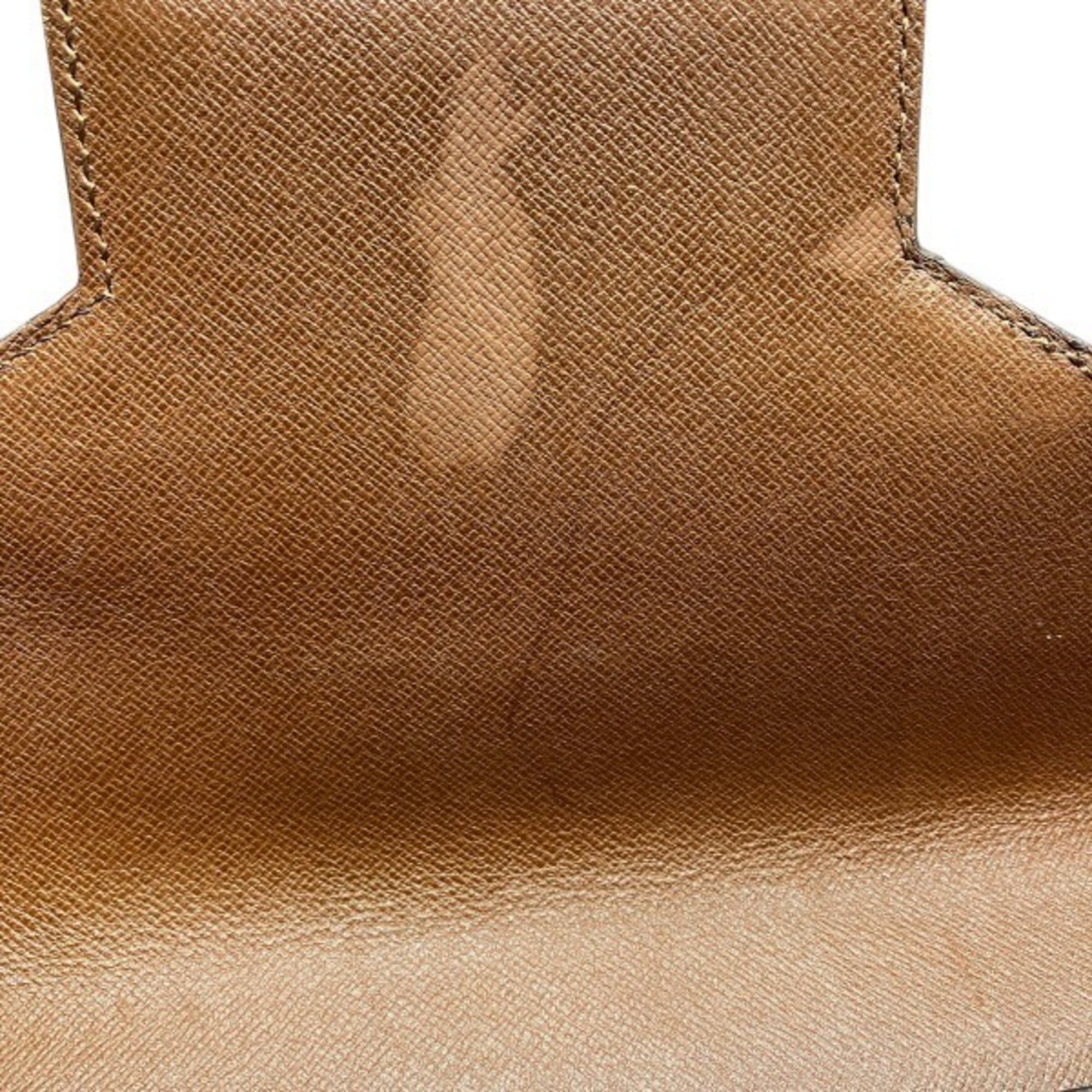 Louis Vuitton Brown Monogram Clutch Bag Handbag (Pre-Owned)