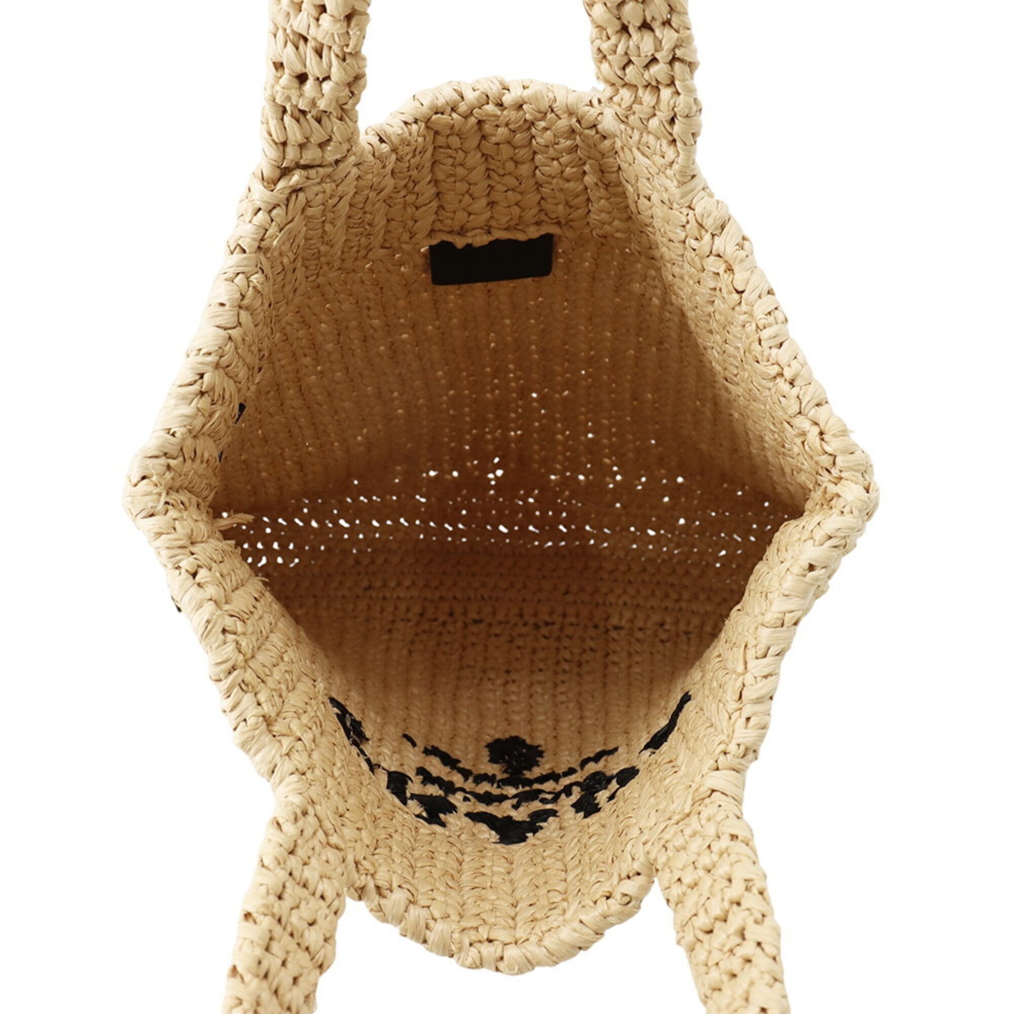 Prada Beige Raffia Handbag Tote Bag (Pre-Owned)