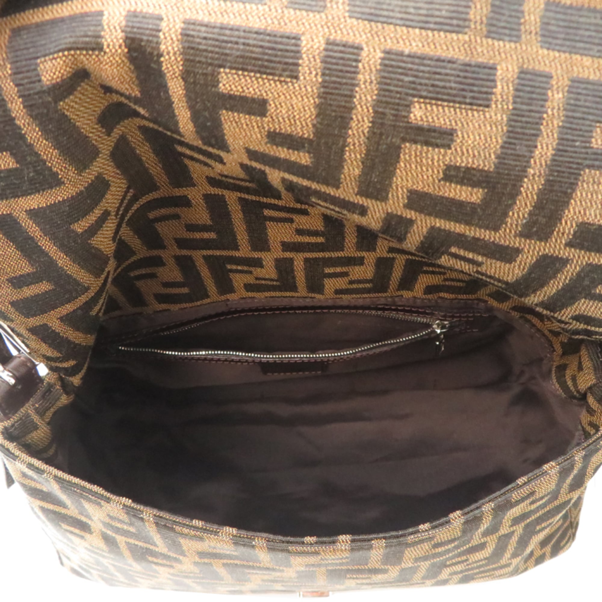 Fendi Brown Canvas Handbag (Pre-Owned)