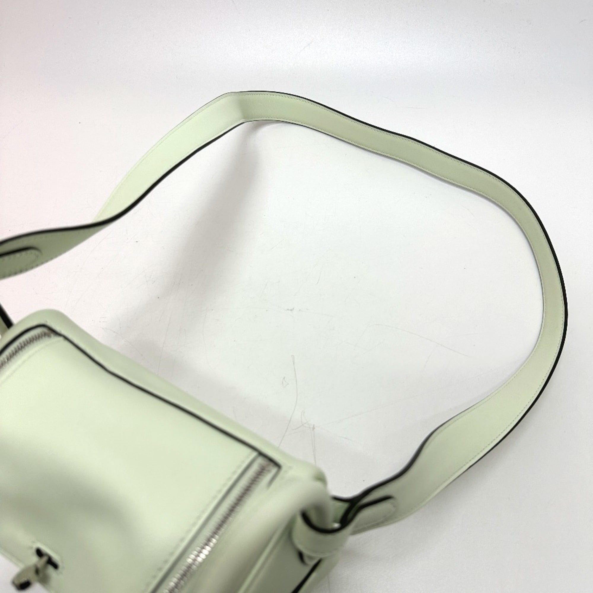 Hermes Light Green Swift Leather Handbag Shoulder Bag (Pre-Owned)