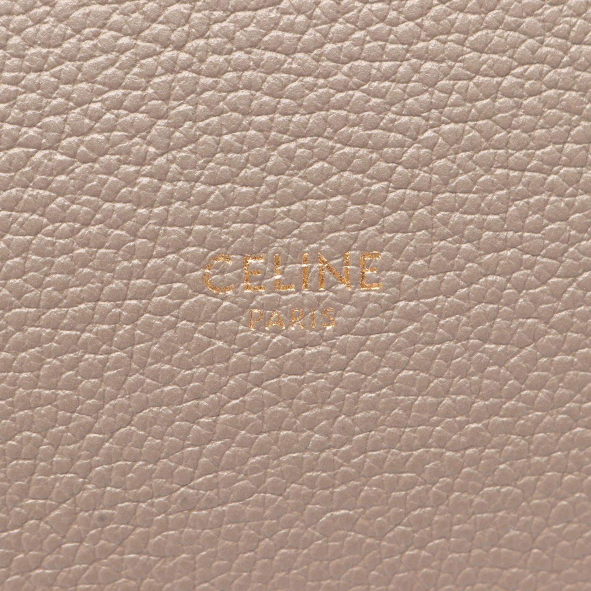 Celine Beige Leather Handbag Pouch (Pre-Owned)