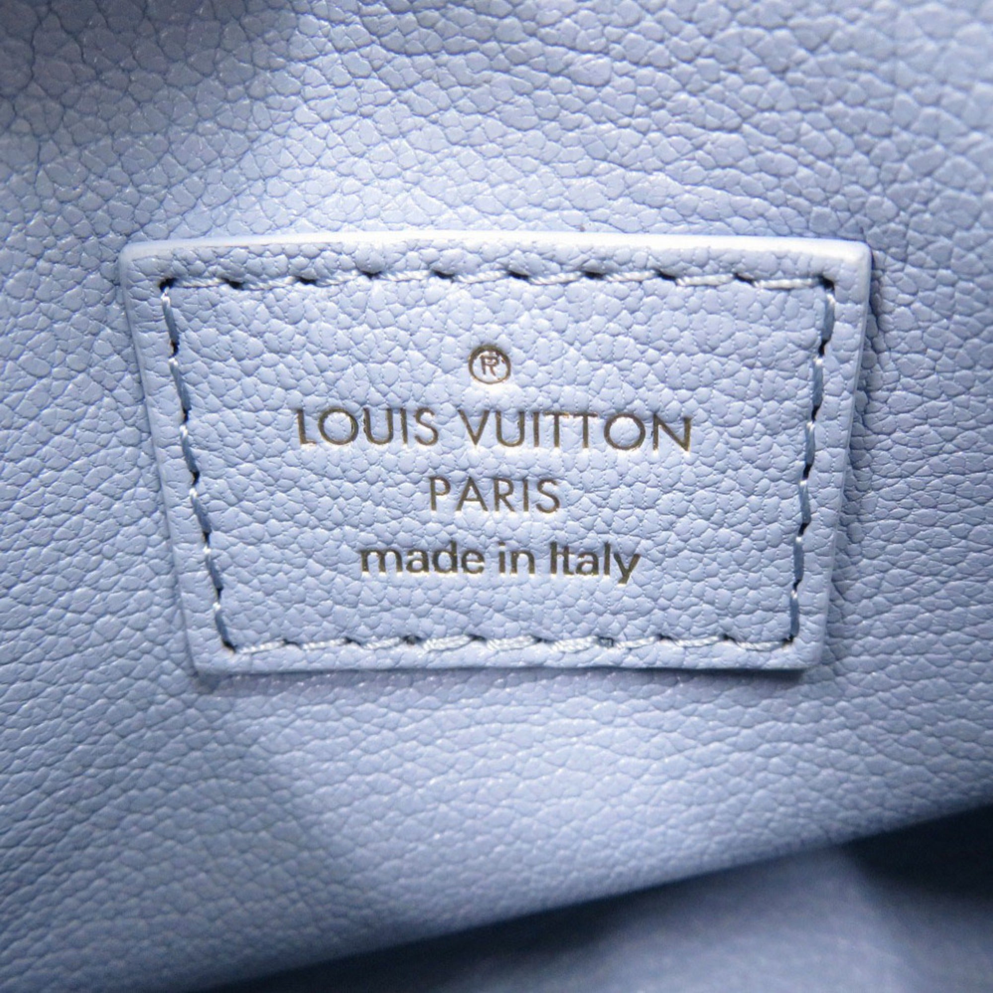 Louis Vuitton Light Blue Leather Fur Handbag (Pre-Owned)