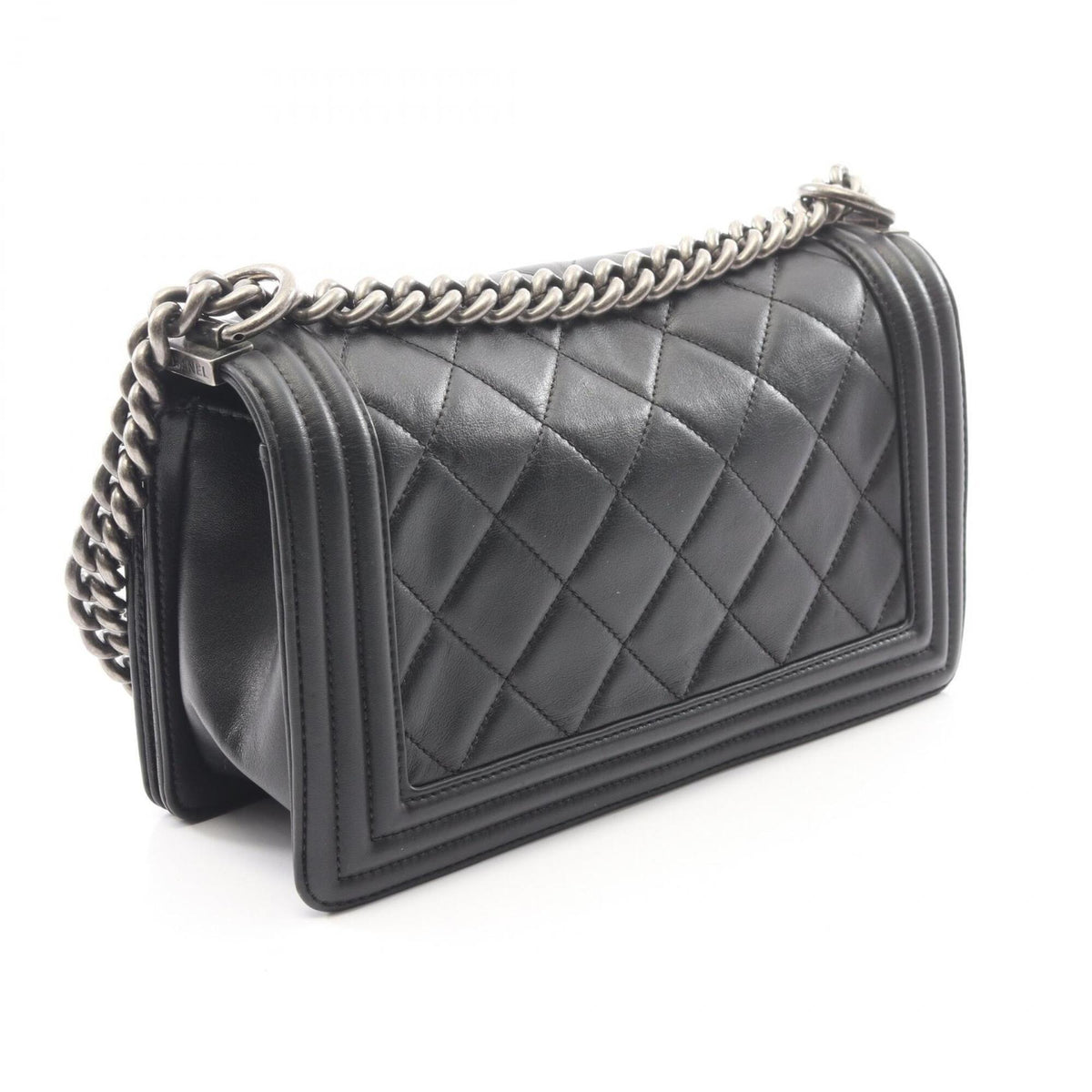 Chanel Black Leather Handbag Shoulder Bag (Pre-Owned)