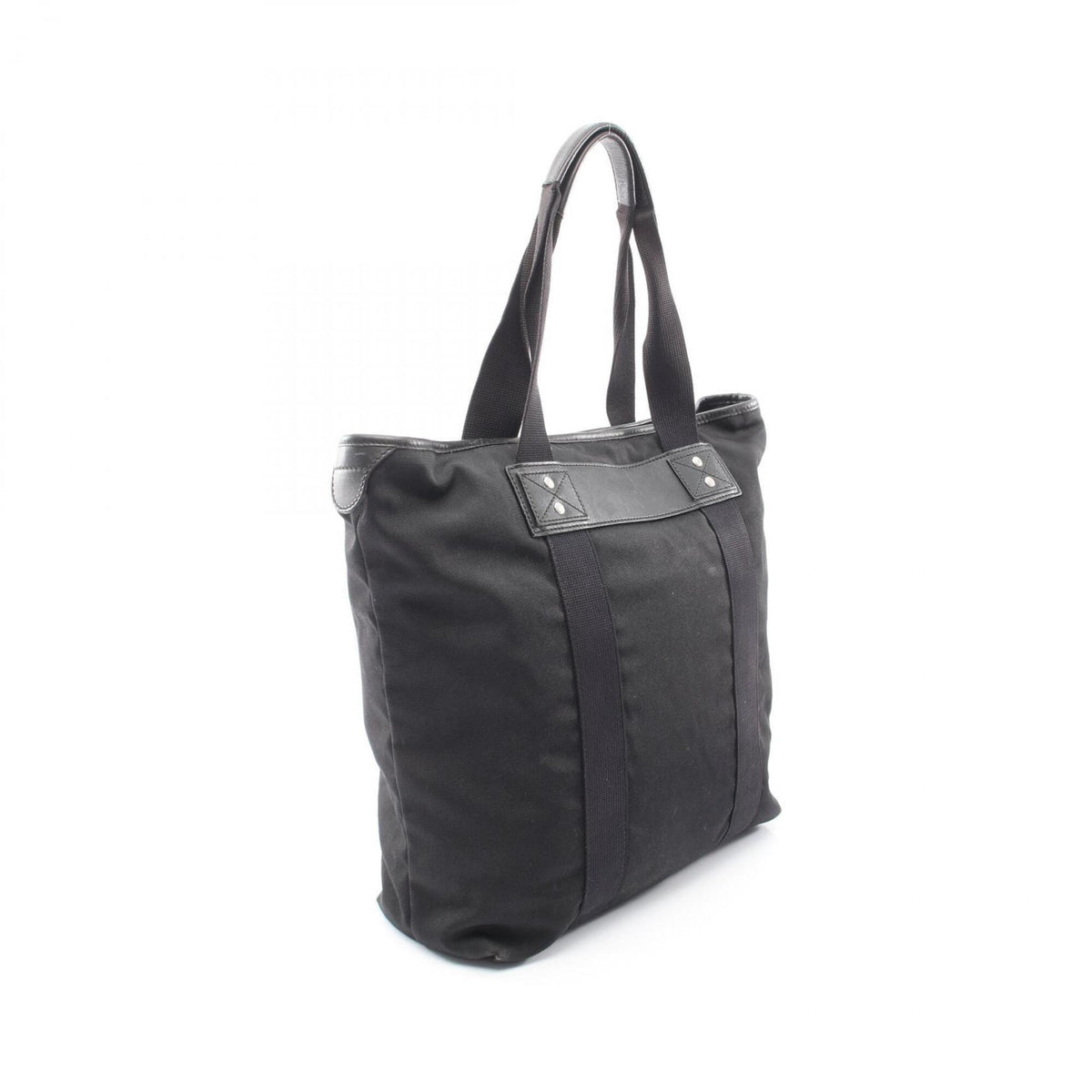 Gucci Black Canvas Leather Handbag Tote Bag (Pre-Owned)