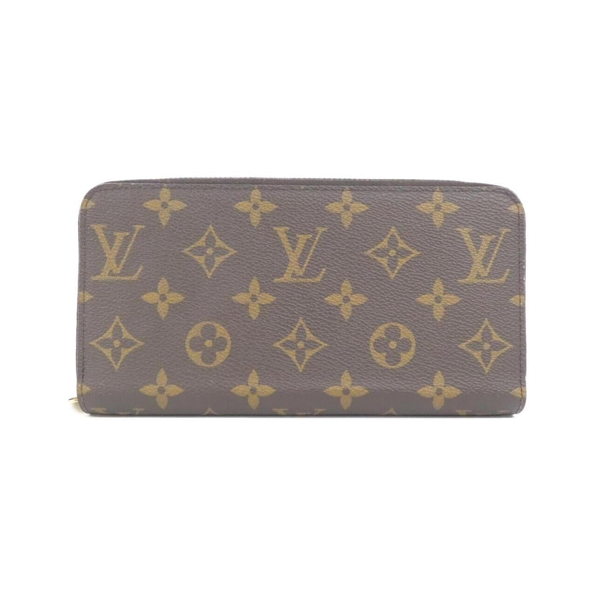 Louis Vuitton Fuchsia Marron Coated Canvas Long Wallet (Bi-Fold) (Pre-Owned)