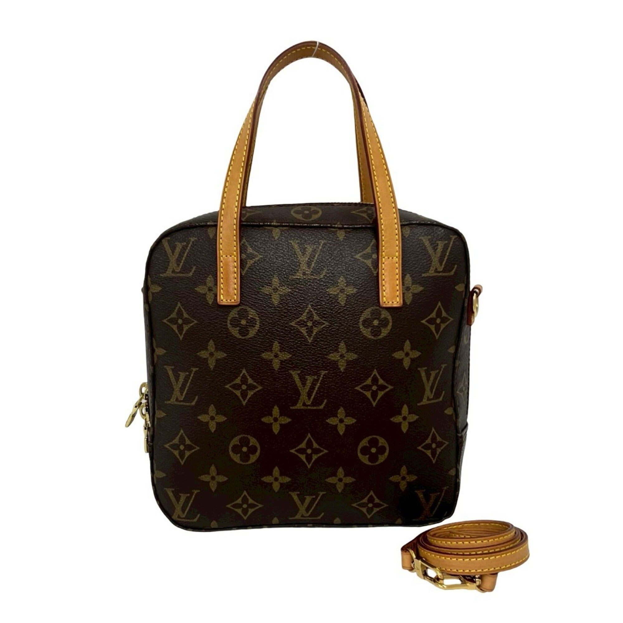 Louis Vuitton Brown Leather Pvc Handbag Shoulder Bag (Pre-Owned)
