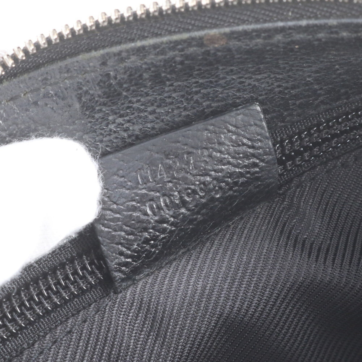 Gucci Black Leather Canvas Messenger Bag Shoulder Bag Tote Bag (Pre-Owned)