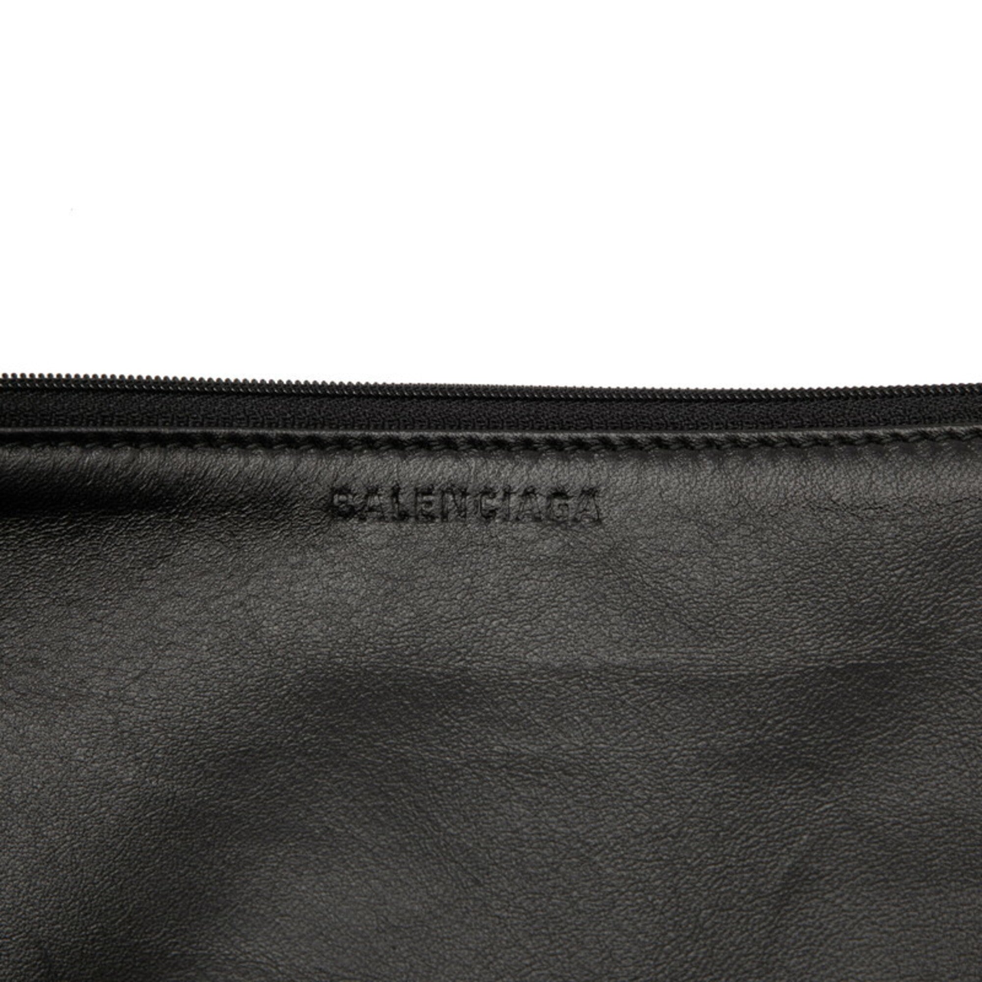 Balenciaga Black Multi-Color Pvc Clutch Bag Handbag (Pre-Owned)