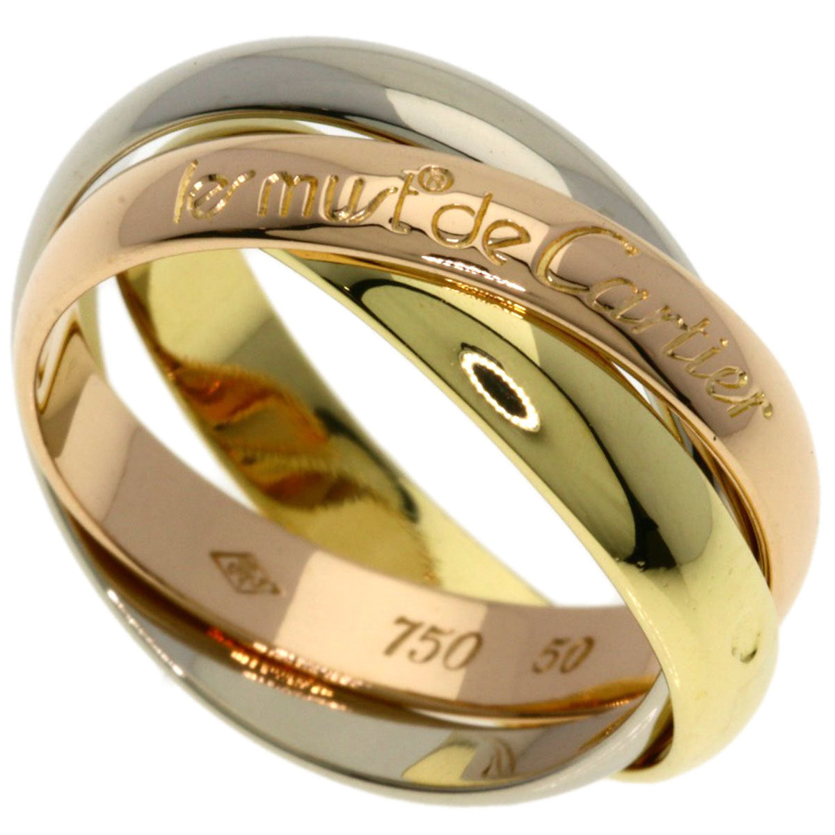 Cartier Trinity Yellow Gold (18K) Pink Gold (18K) White Gold (18K) Band Ring (Pre-Owned)