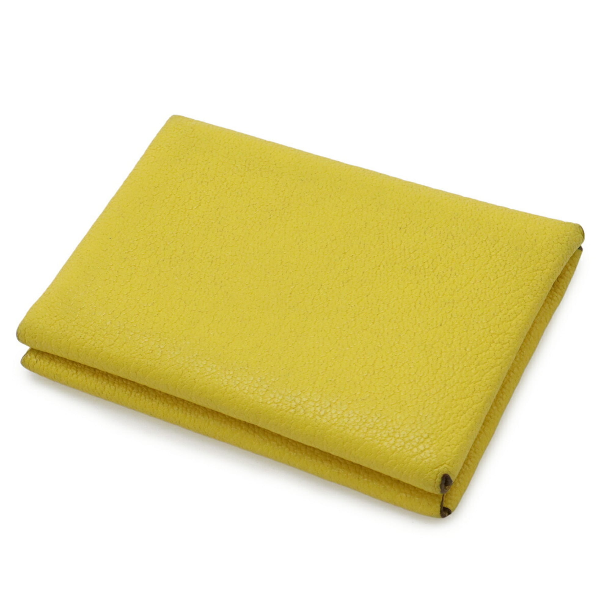 Hermes Yellow Chevre Leather Coin Purse/Coin Case (Pre-Owned)