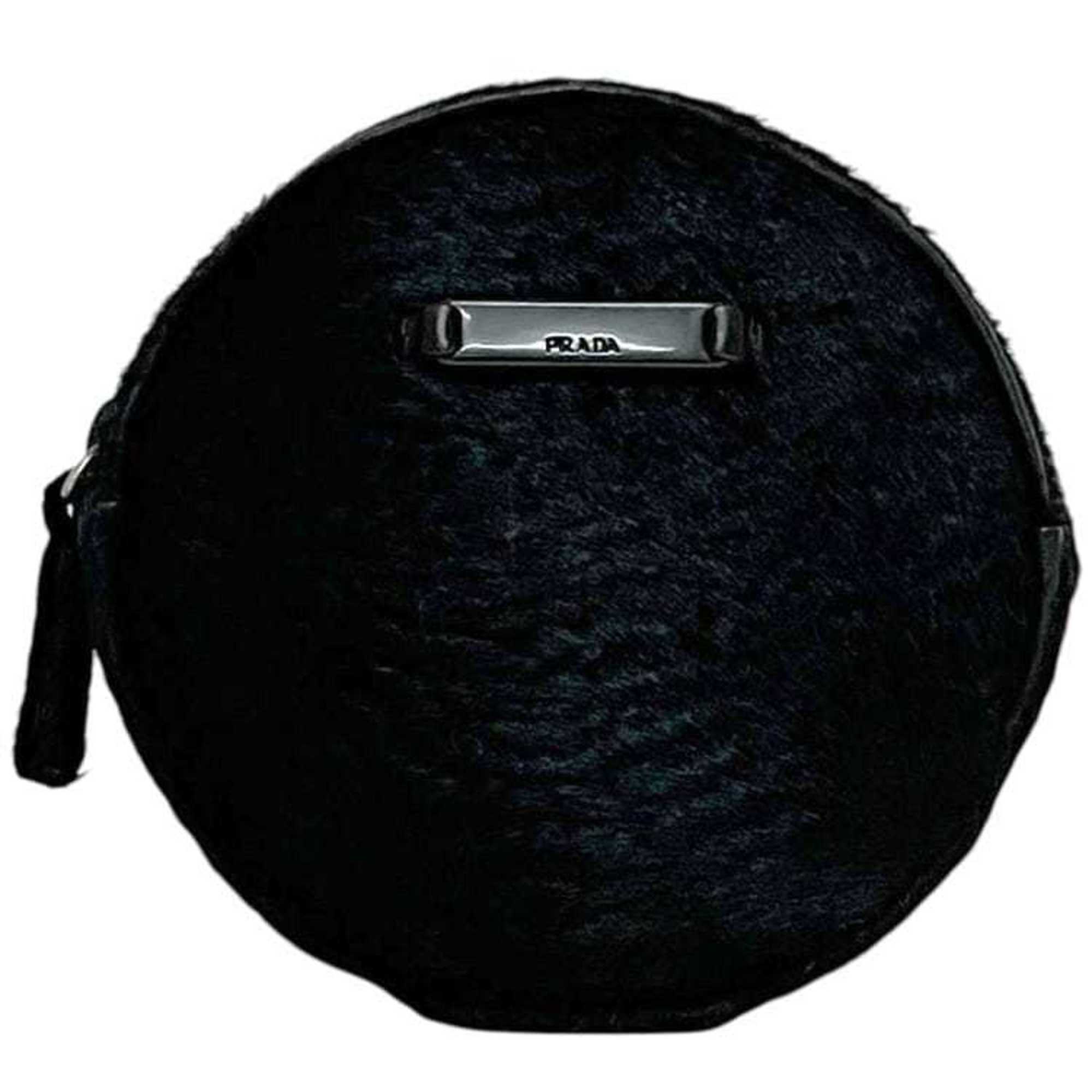 Prada Black Nero Leather Coin Purse/Coin Case (Pre-Owned)