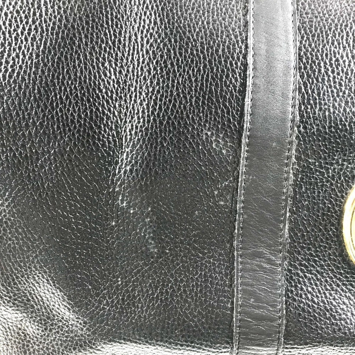 Versace Black Leather Boston Bag Handbag (Pre-Owned)